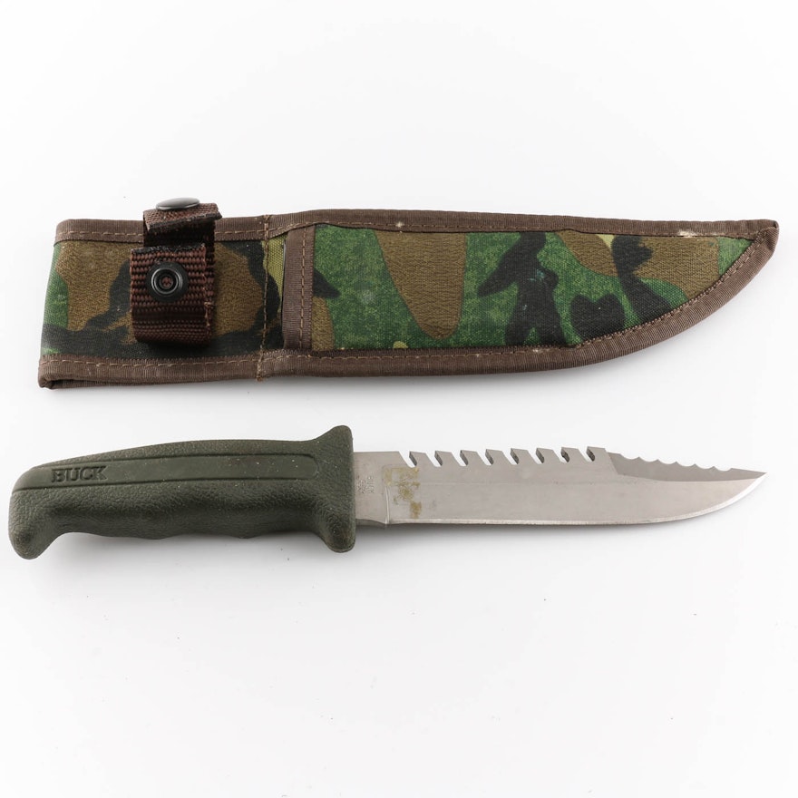 Buck 639 Fieldmate Survival Knife with Camo Nylon Sheath