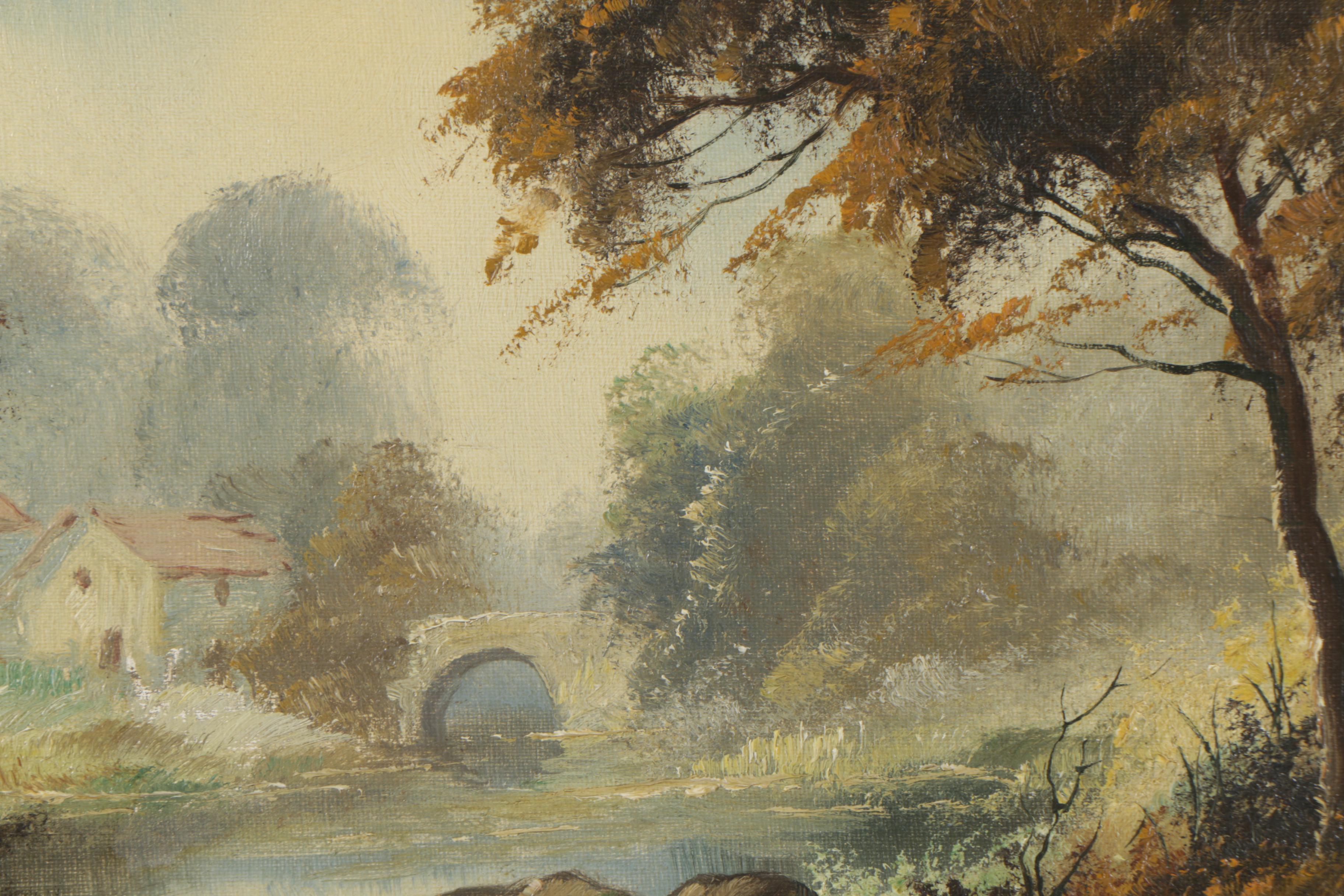 Lastel Oil Painting of a Landscape