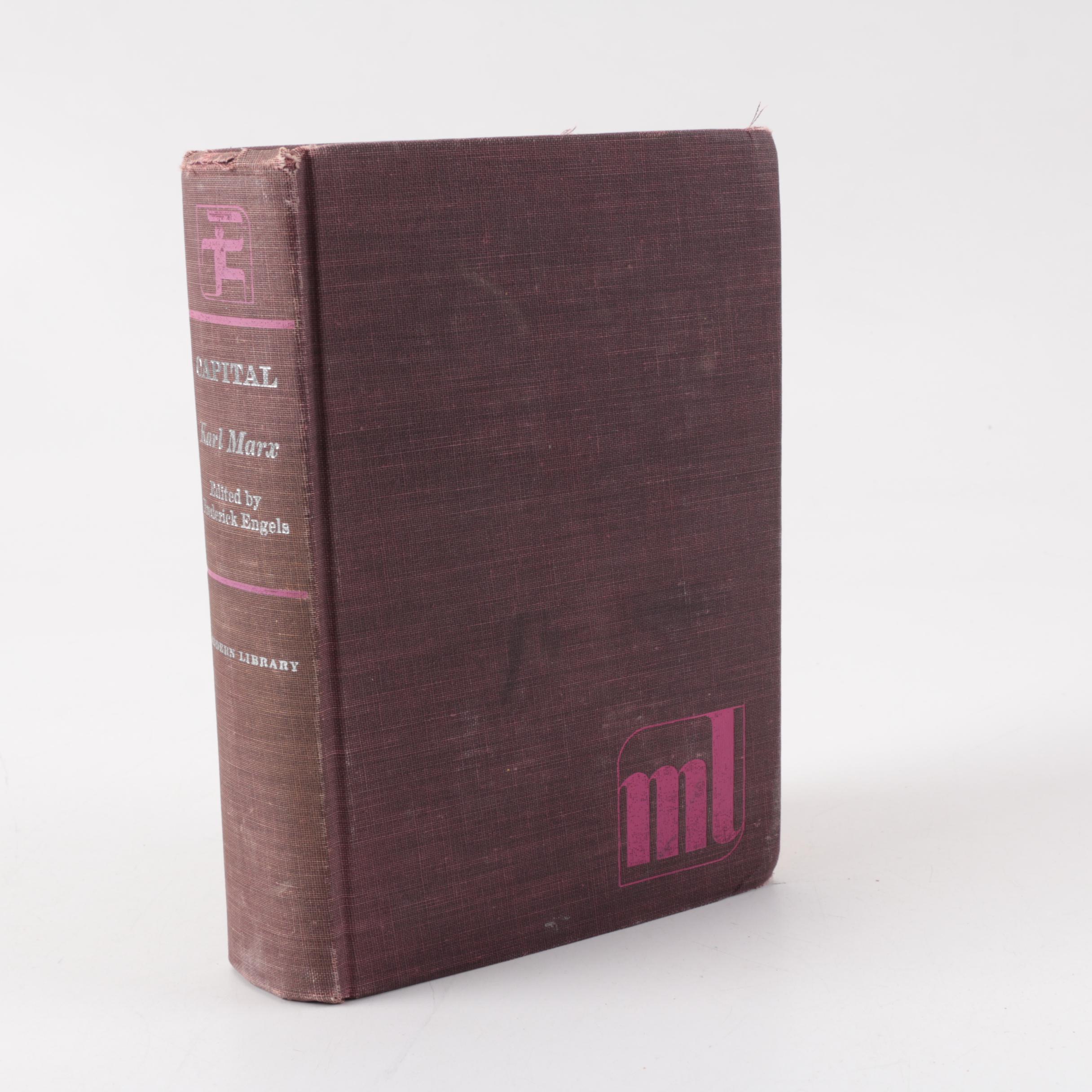 The Modern Library "Capital: A Critique of Political Economy" by Karl Marx