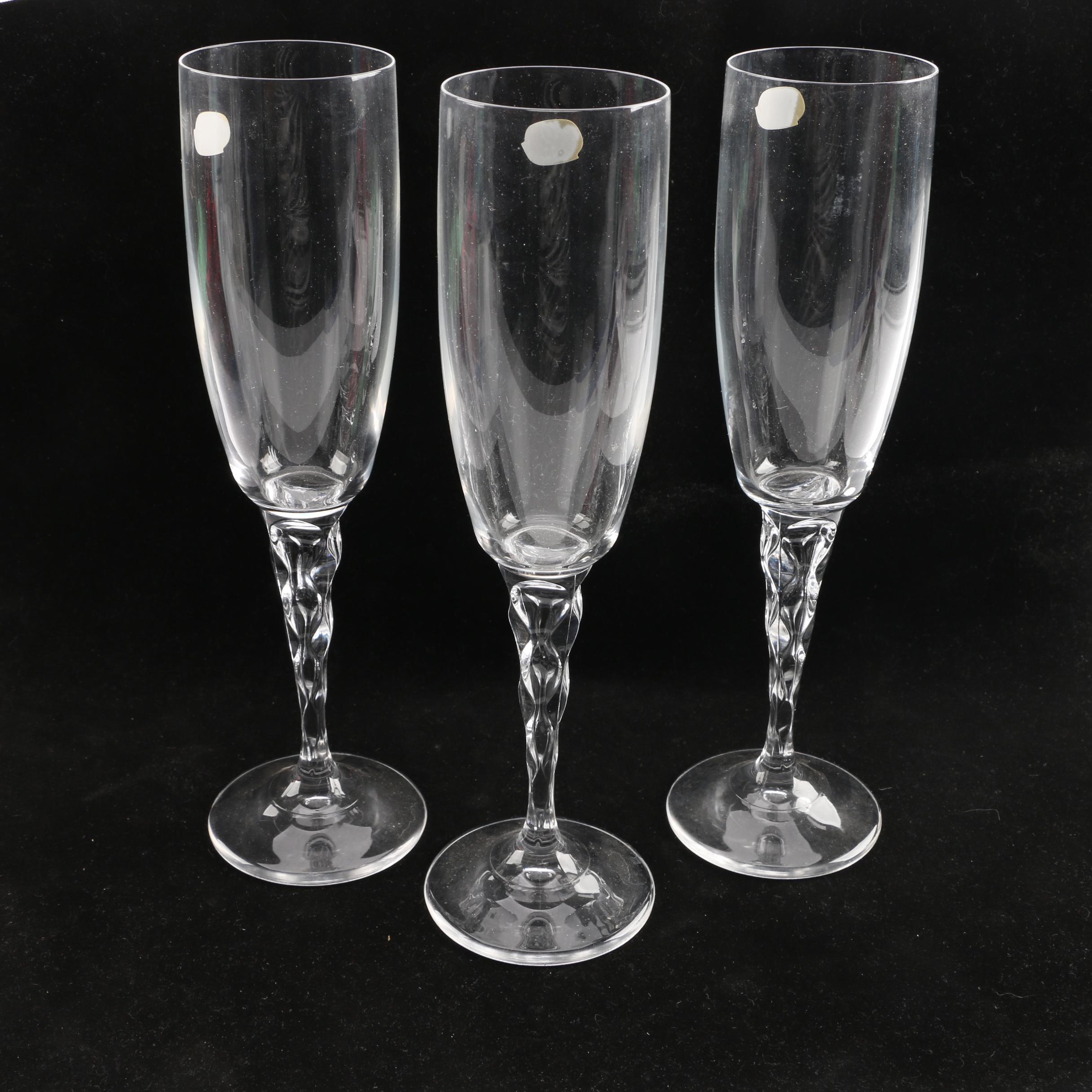 Bohemia Glass Champagne Flutes