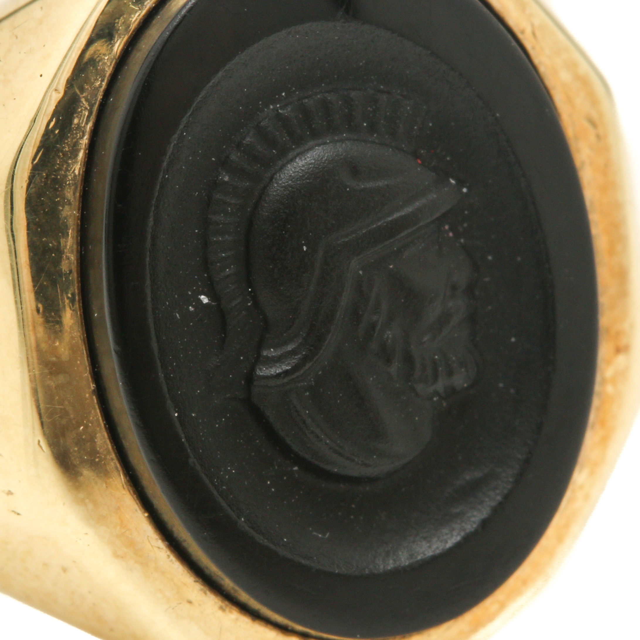 Vintage 14K Yellow Gold Black Onyx Ring