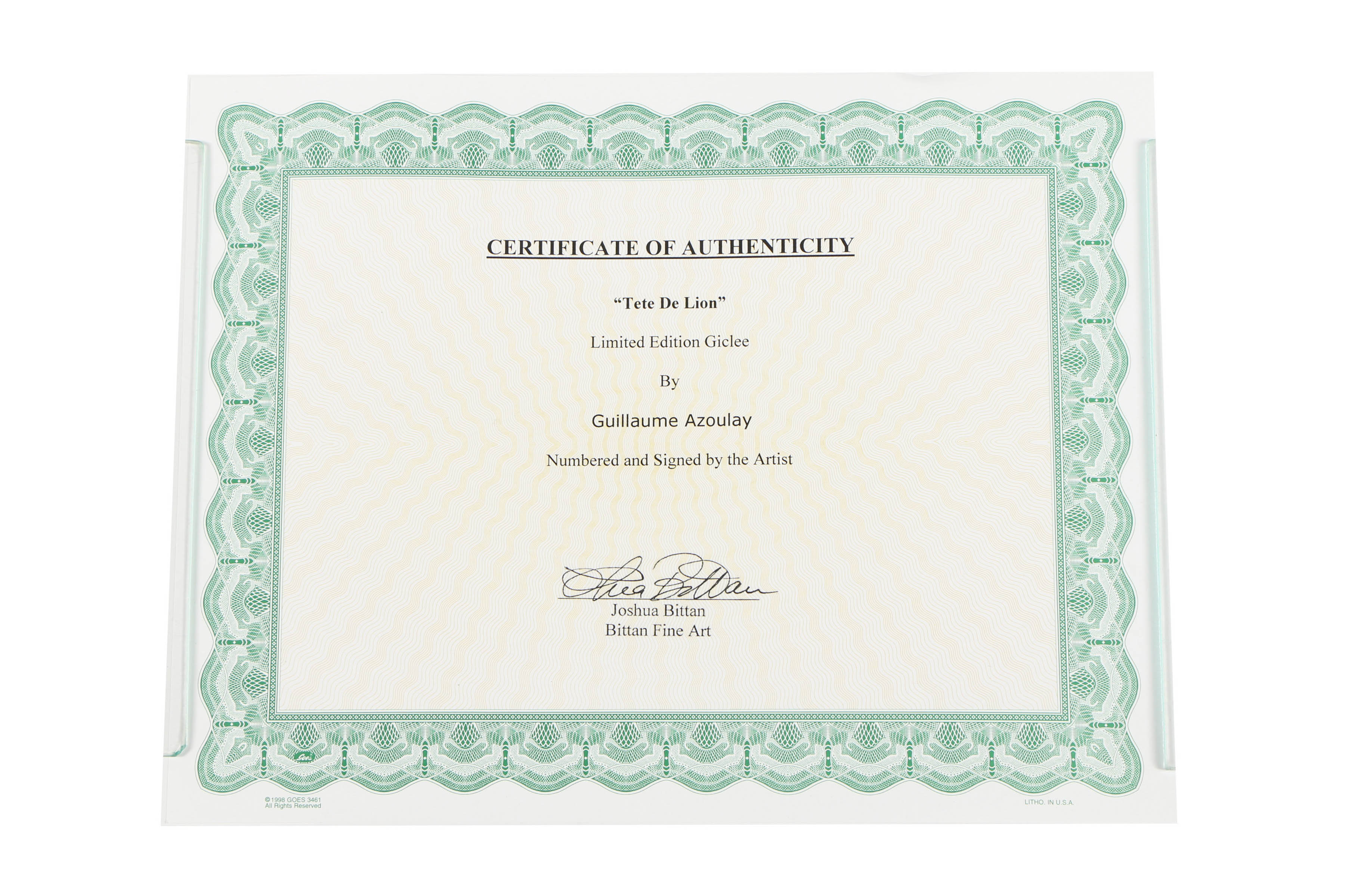 Guillaume Azoulay Giclee "Tete de Lion"