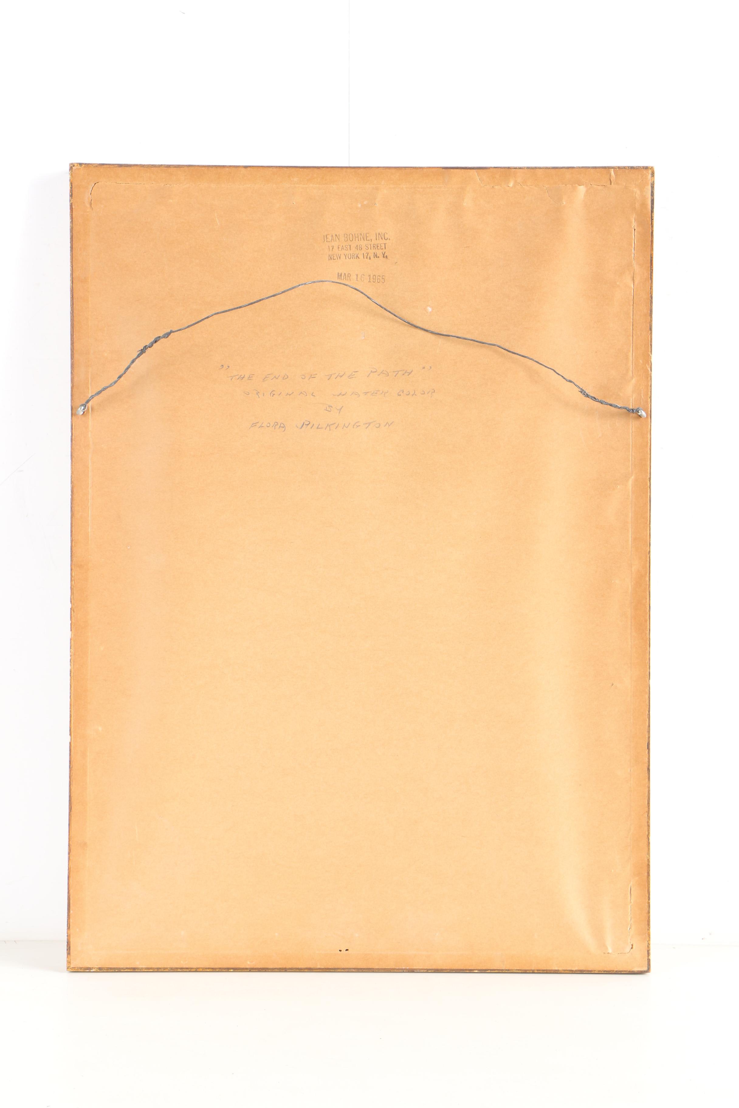 Flora Pilkington Watercolor on Paper "The End of The Path"