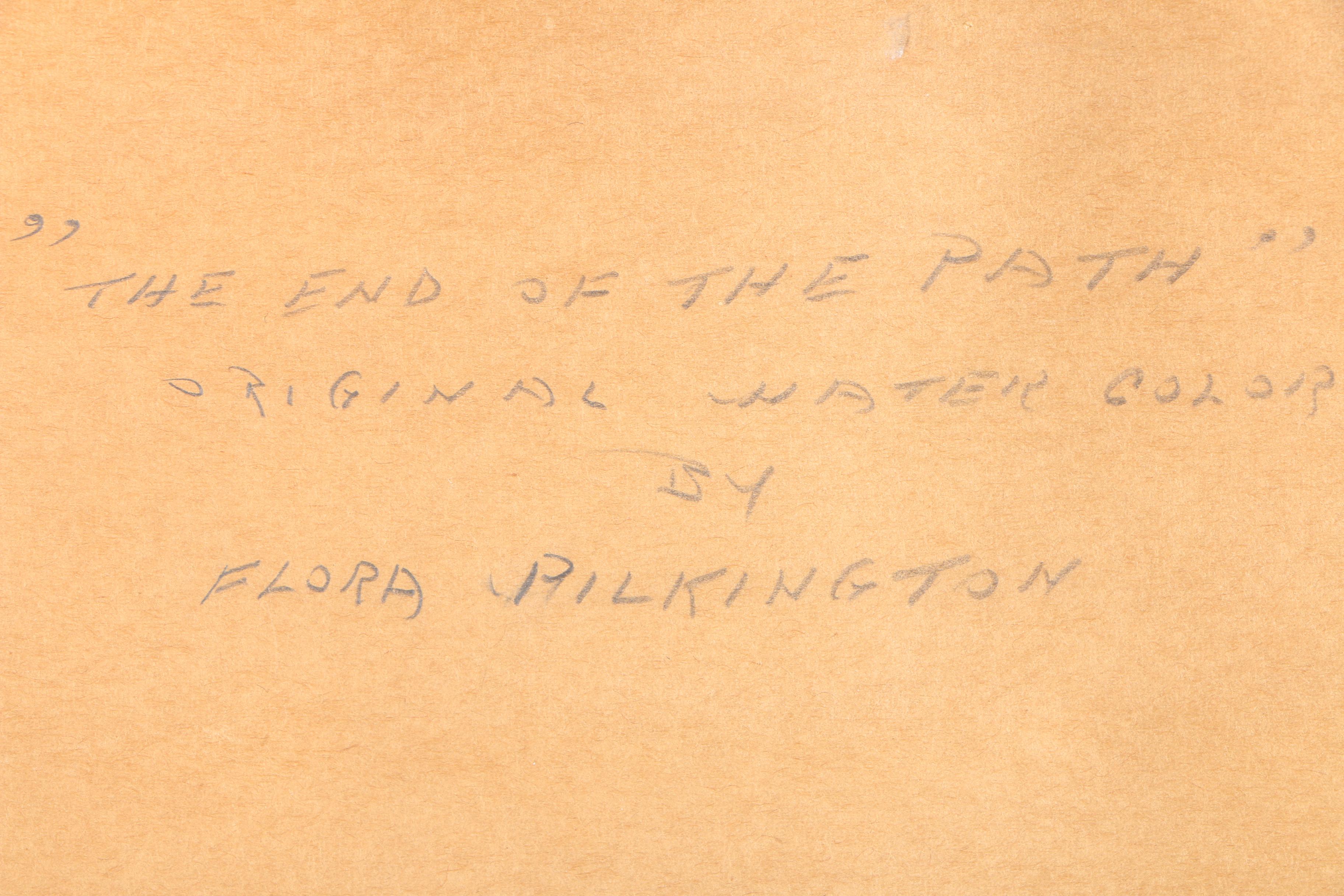 Flora Pilkington Watercolor on Paper "The End of The Path"