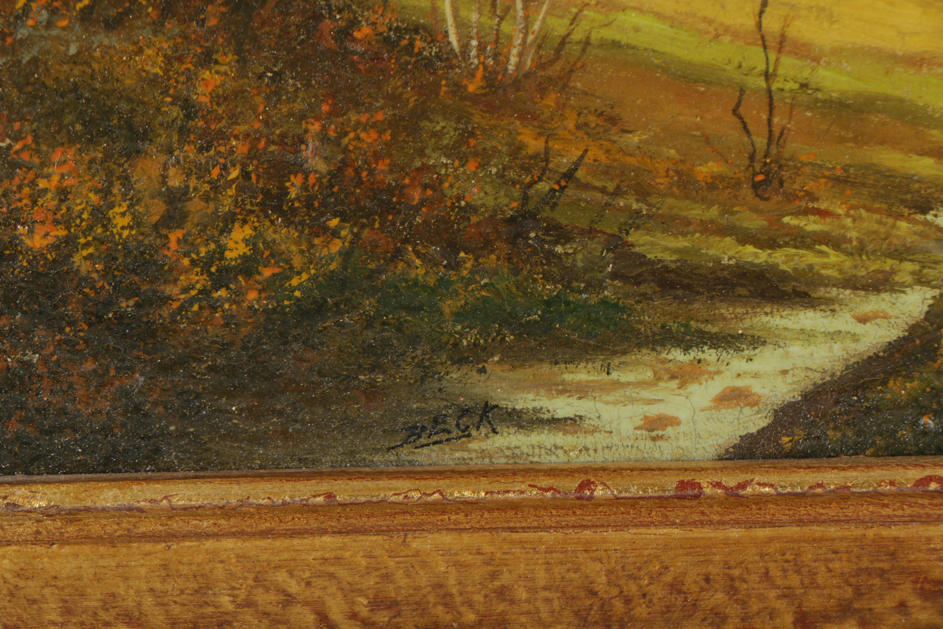 Beck Oil Painting of a Landscape