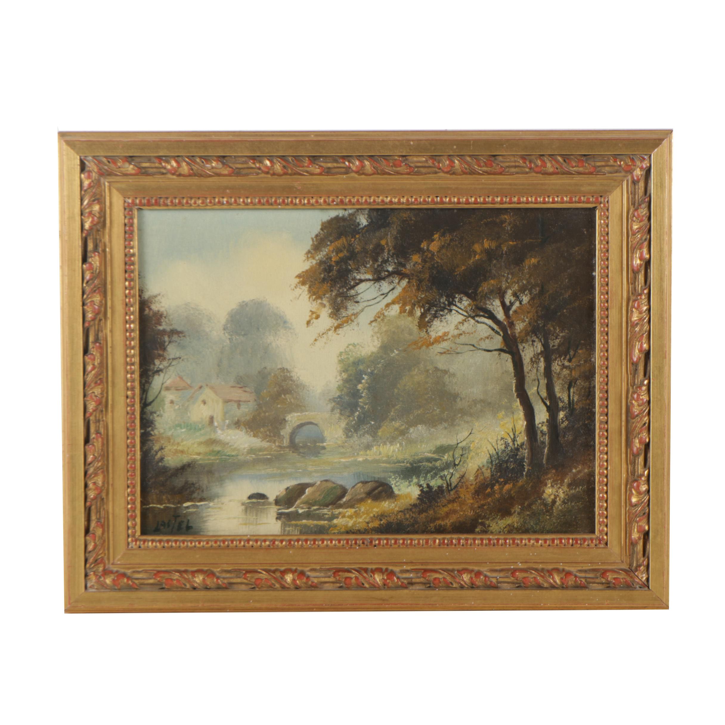 Lastel Oil Painting of a Landscape