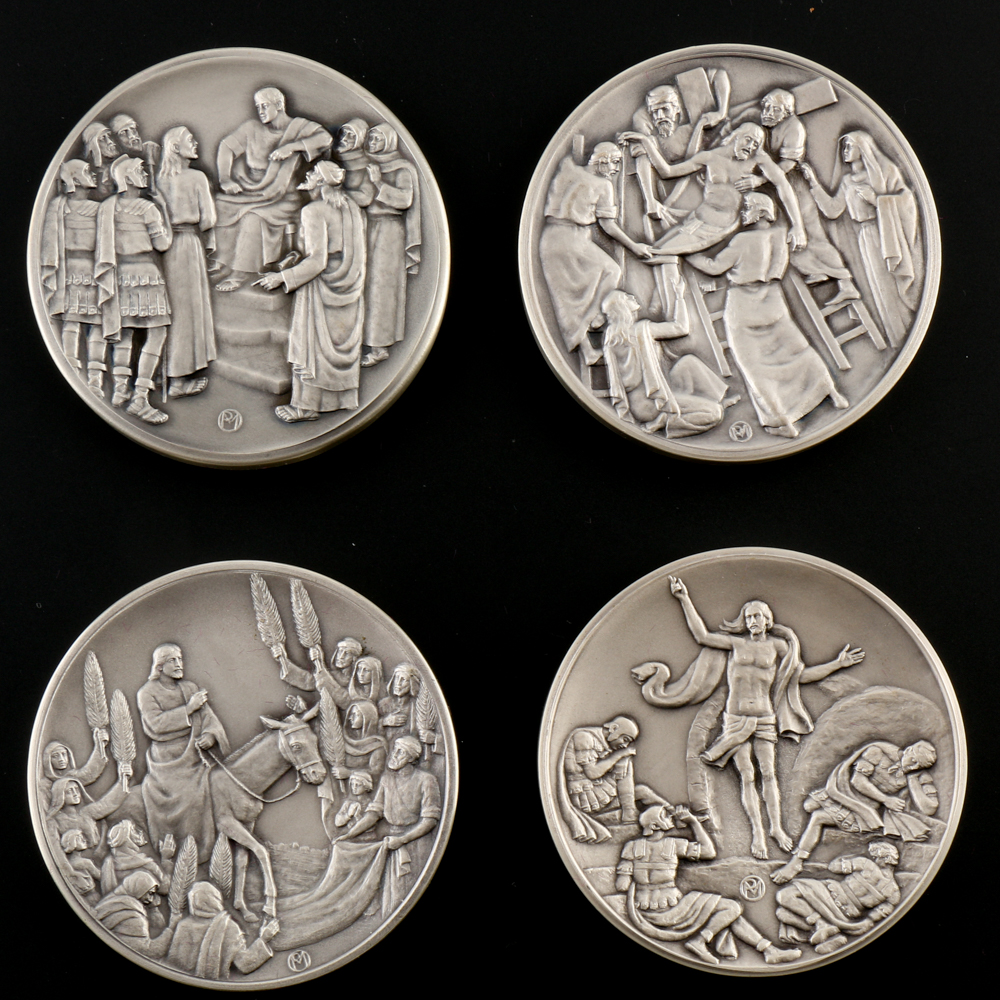 "Vita Christi" Life of Christ Sterling Silver Medal Set