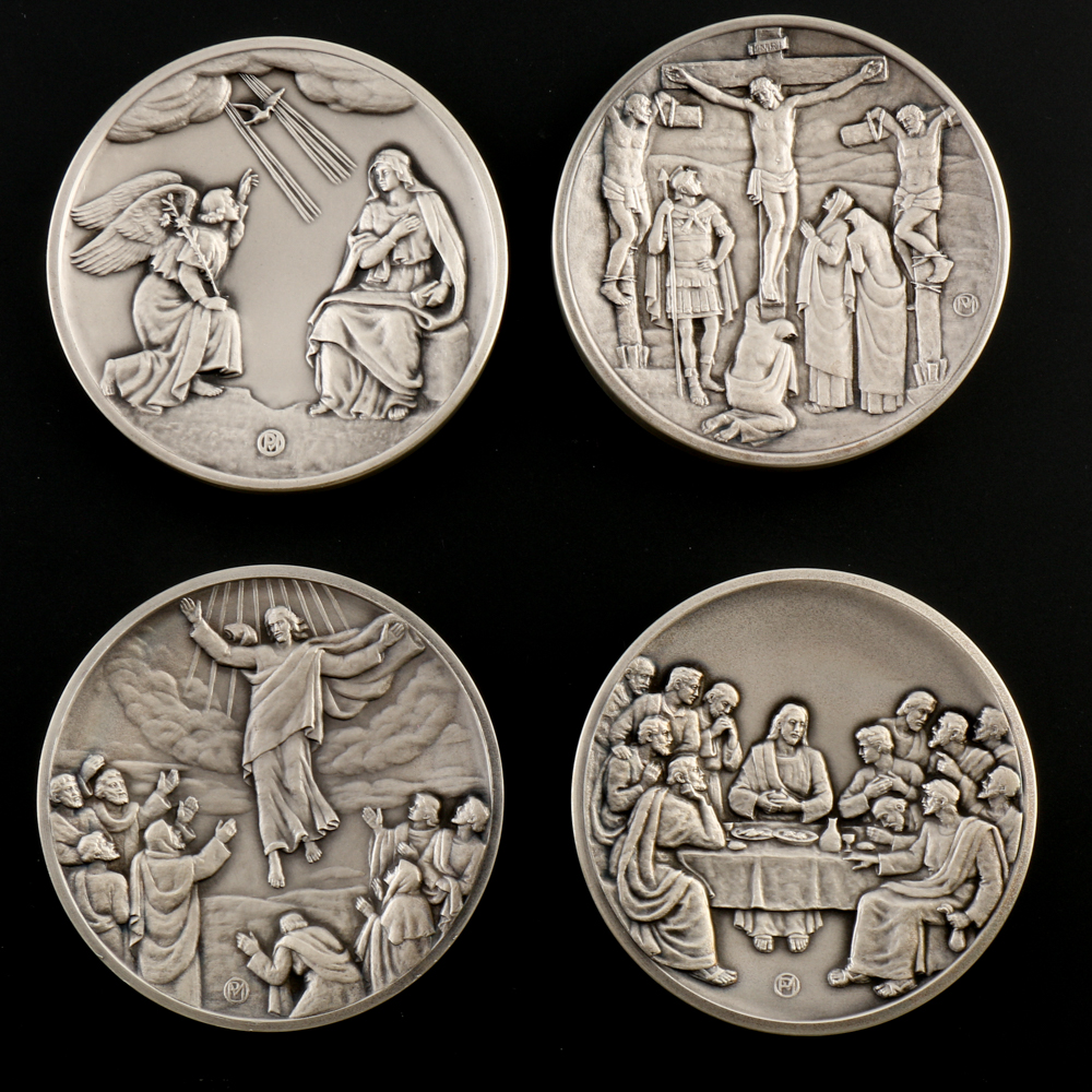 "Vita Christi" Life of Christ Sterling Silver Medal Set