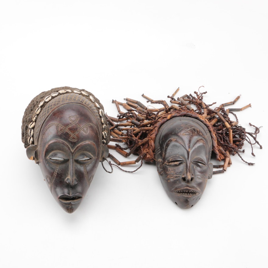 Chokwe Carved Wood Masks