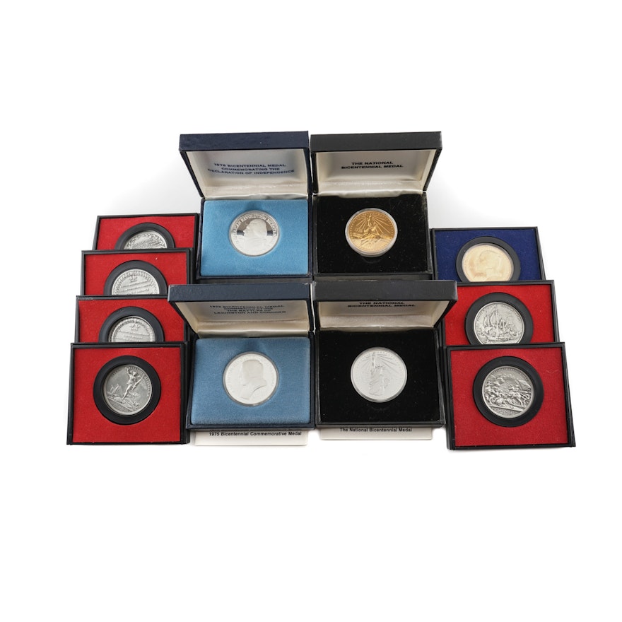 Eleven American Revolution Bicentennial Commemorative Medals