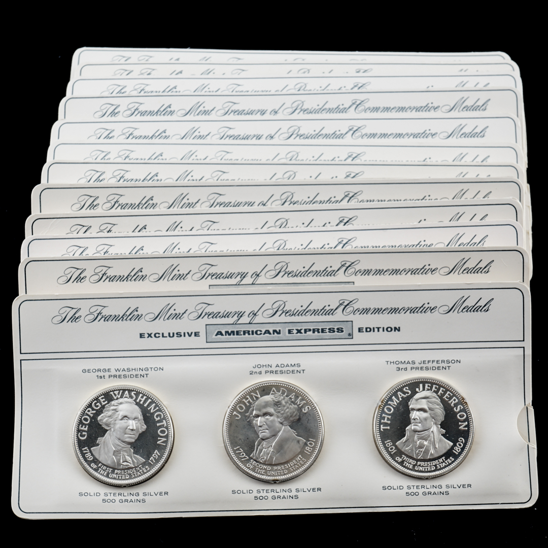 Complete Set of Thirty-Six "Treasury of Presidential Commemorative Medals"
