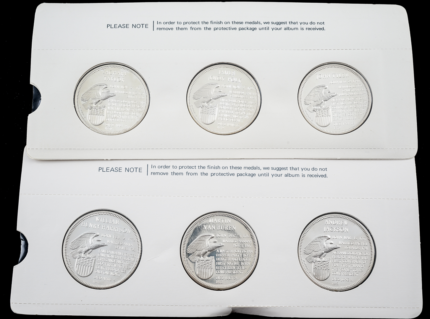 Complete Set of Thirty-Six "Treasury of Presidential Commemorative Medals"