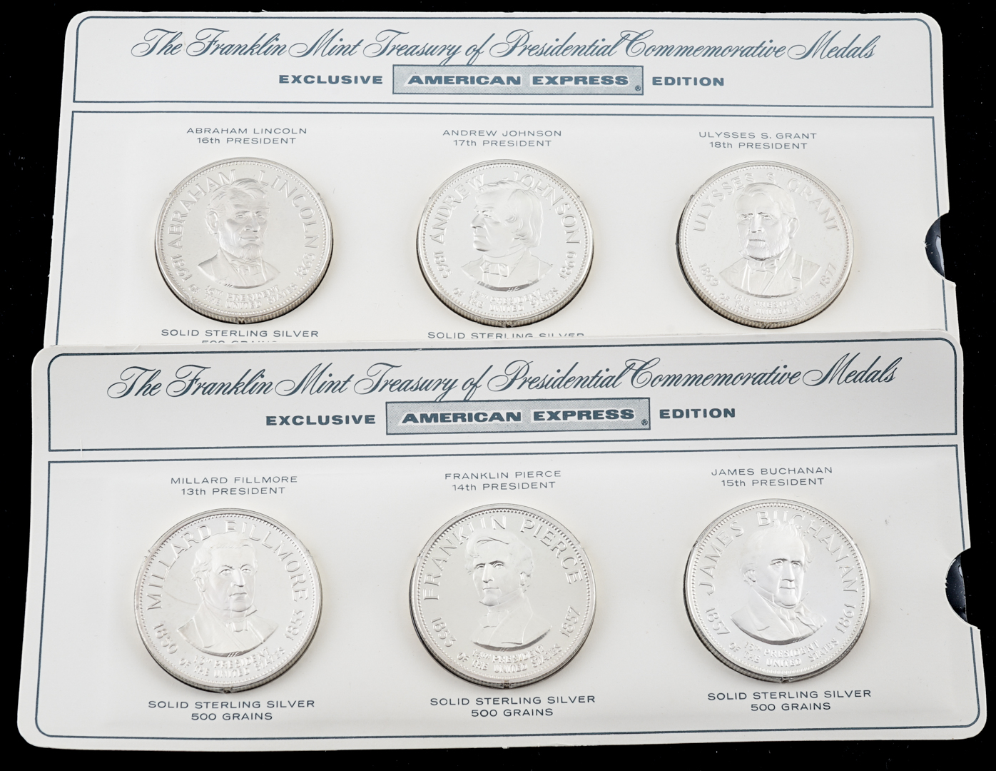 Complete Set of Thirty-Six "Treasury of Presidential Commemorative Medals"