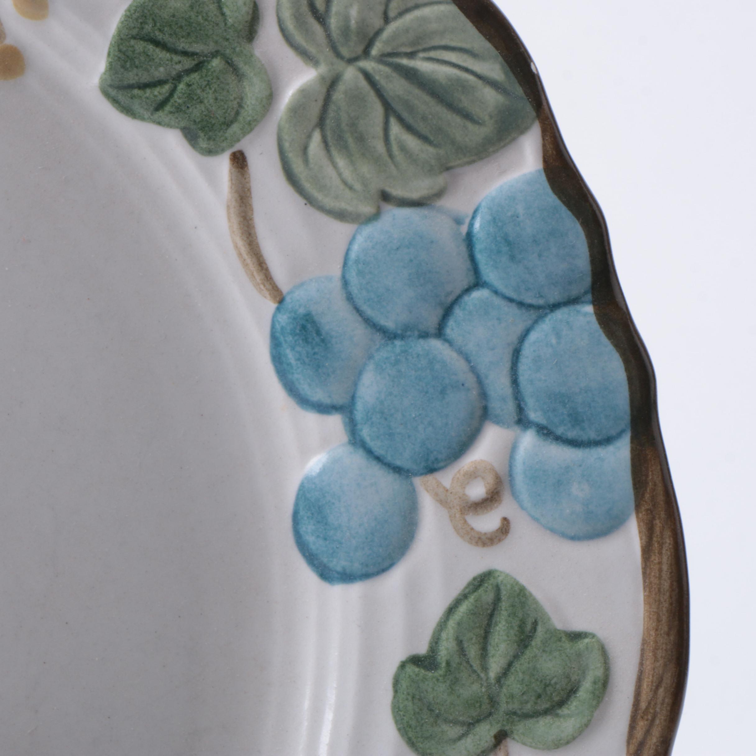 Vintage Poppytrail by Metlox "Sculptured Grape" Porcelain Tableware