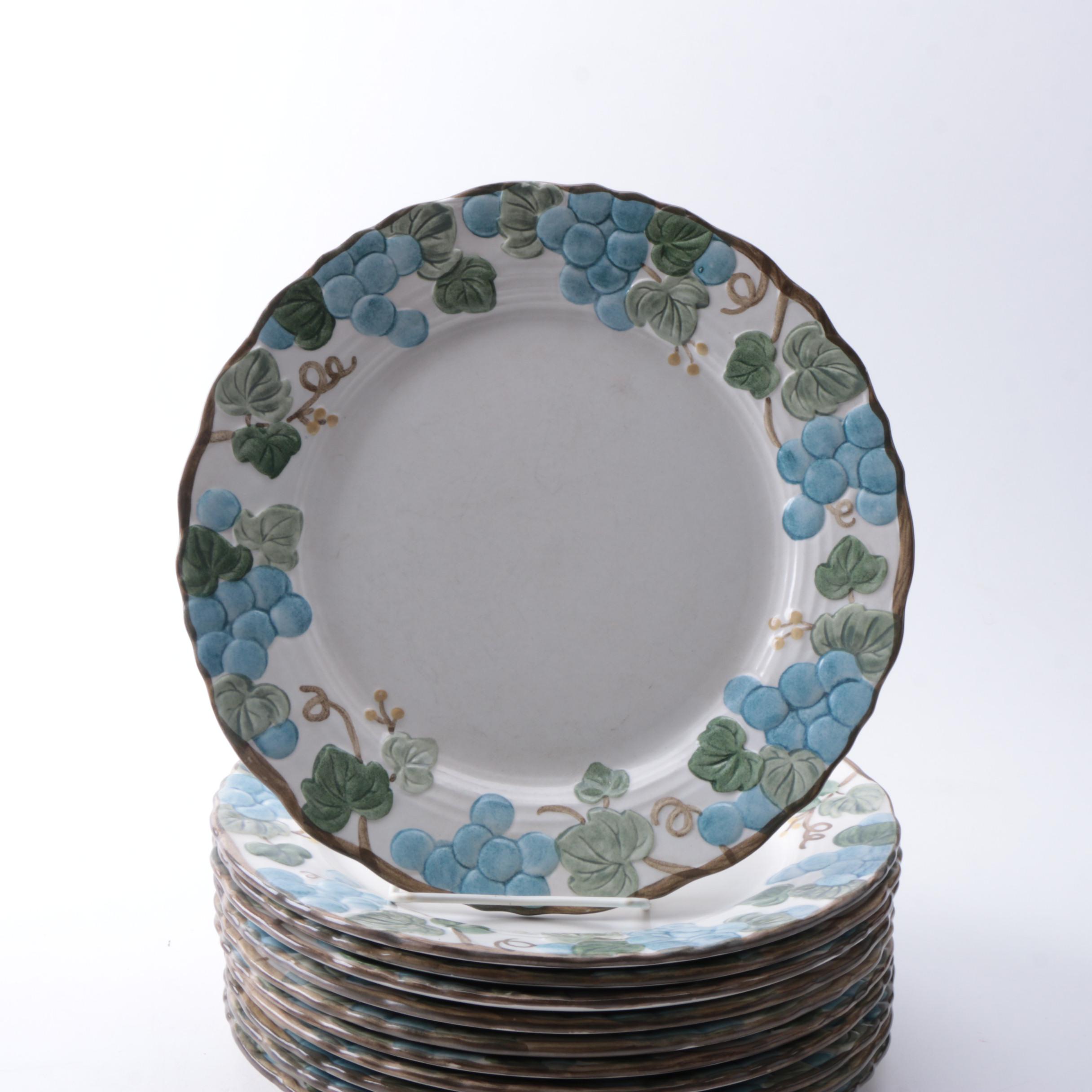 Vintage Poppytrail by Metlox "Sculptured Grape" Porcelain Tableware