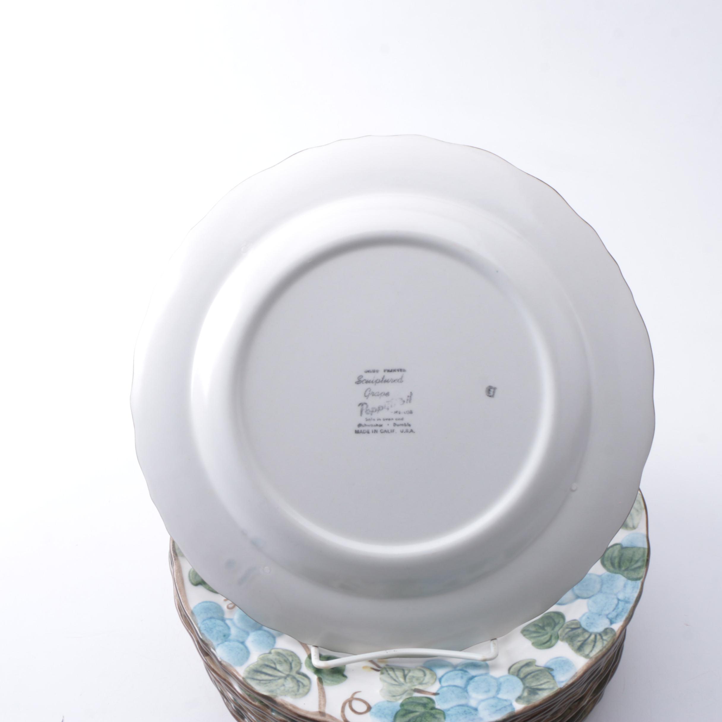 Vintage Poppytrail by Metlox "Sculptured Grape" Porcelain Tableware