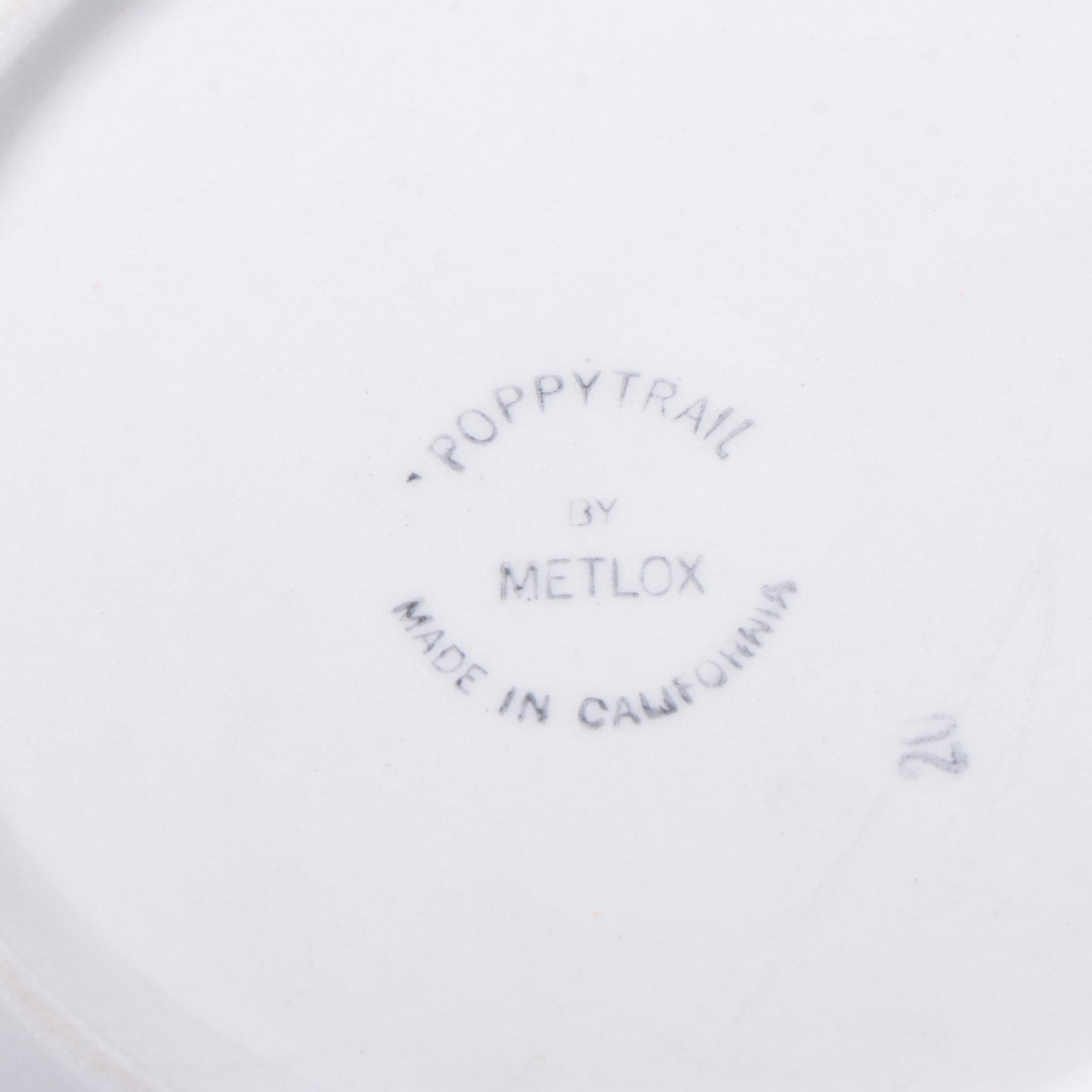 Vintage Poppytrail by Metlox "Sculptured Grape" Porcelain Tableware