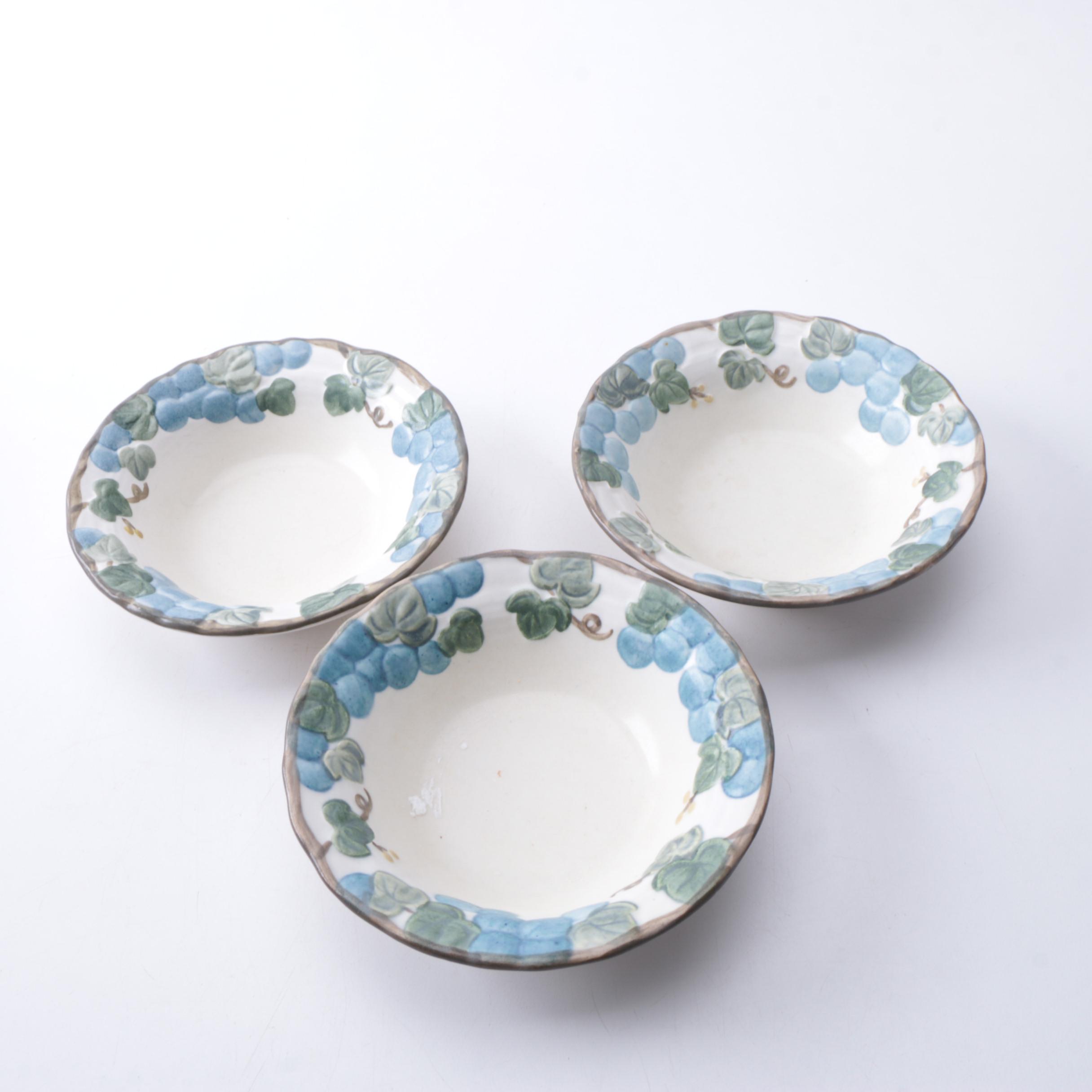 Vintage Poppytrail by Metlox "Sculptured Grape" Porcelain Tableware