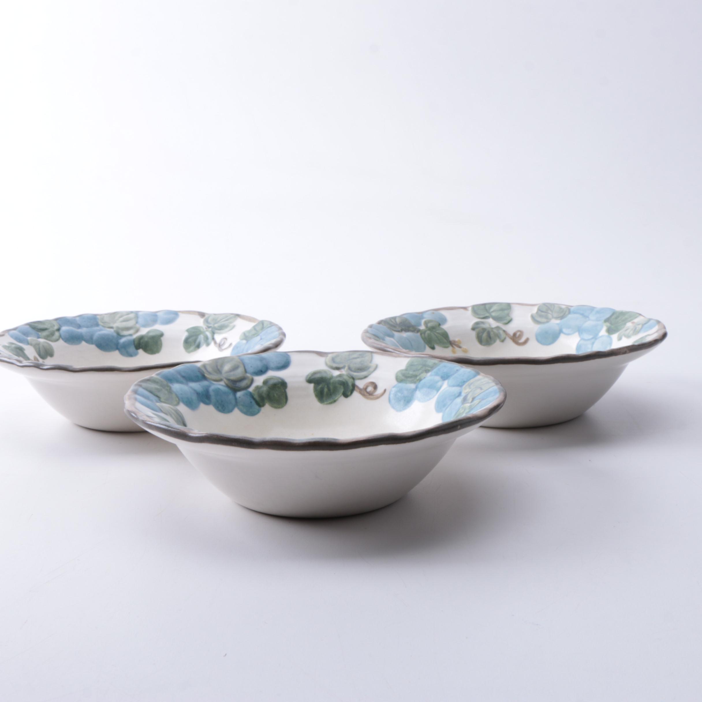 Vintage Poppytrail by Metlox "Sculptured Grape" Porcelain Tableware