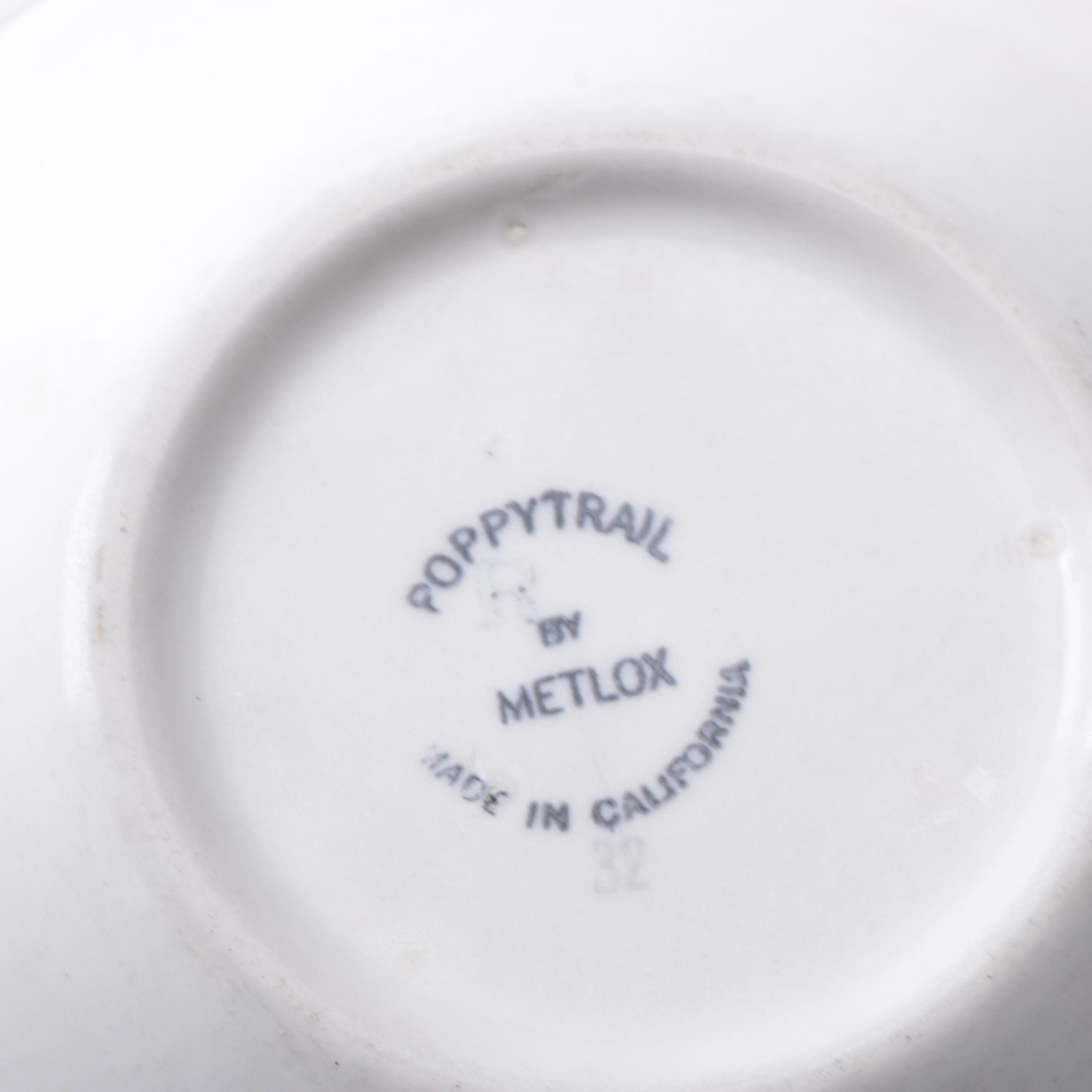 Vintage Poppytrail by Metlox "Sculptured Grape" Porcelain Tableware