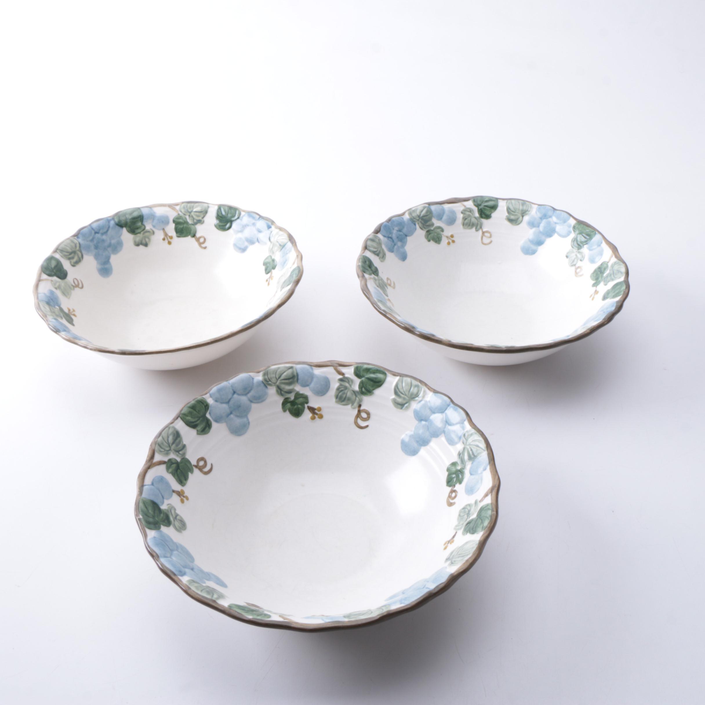 Vintage Poppytrail by Metlox "Sculptured Grape" Porcelain Tableware