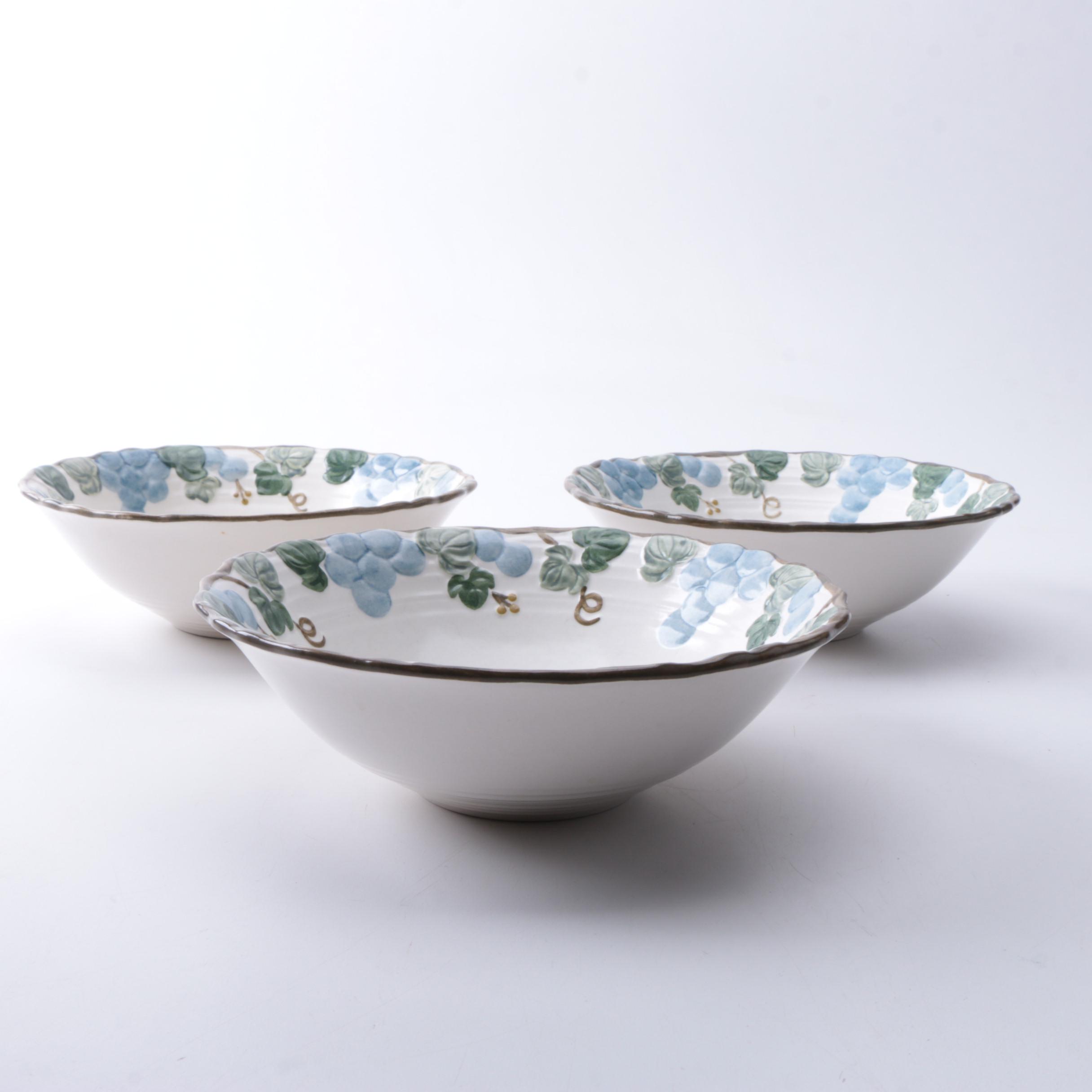 Vintage Poppytrail by Metlox "Sculptured Grape" Porcelain Tableware