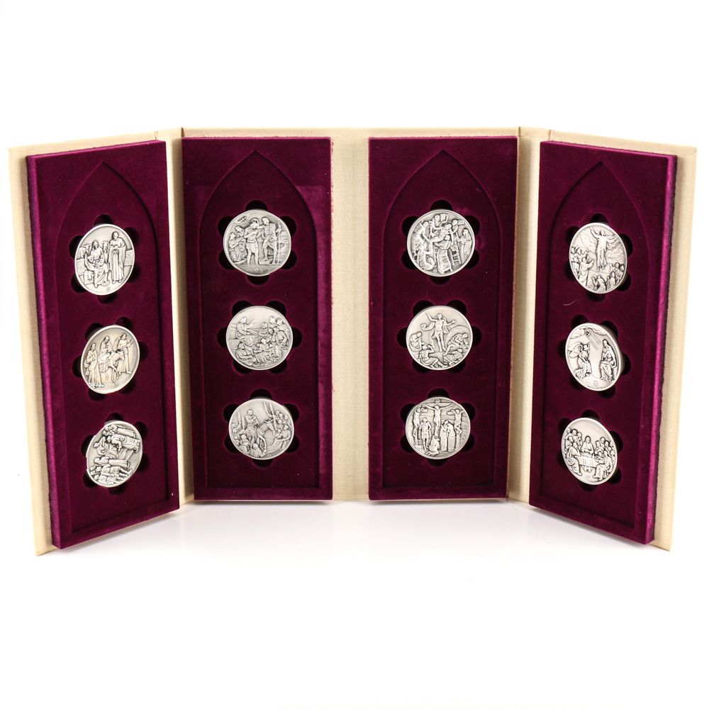 "Vita Christi" Life of Christ Sterling Silver Medal Set