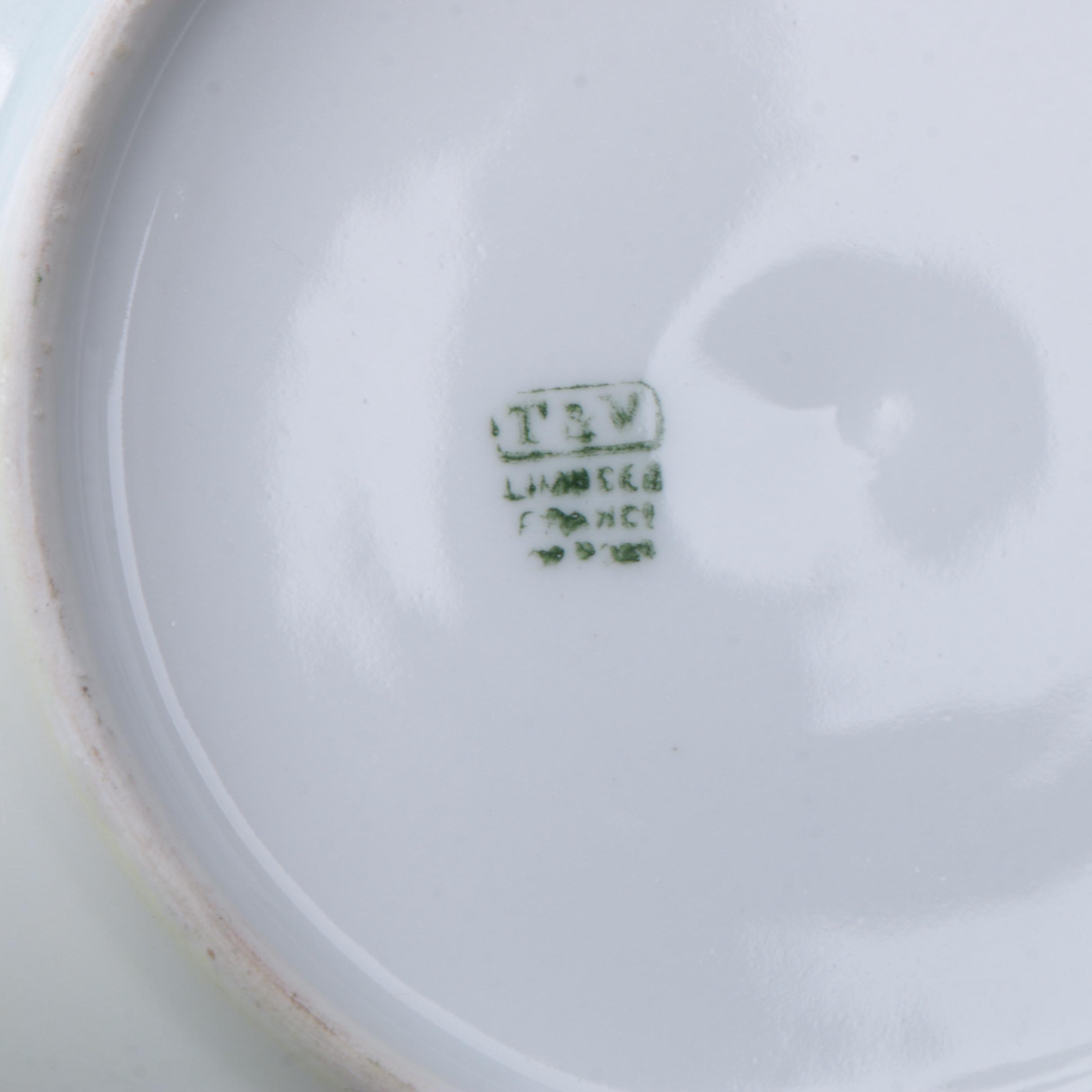 Tressemanes & Vogt Porcelain Strawberry Motif Dessert Bowls