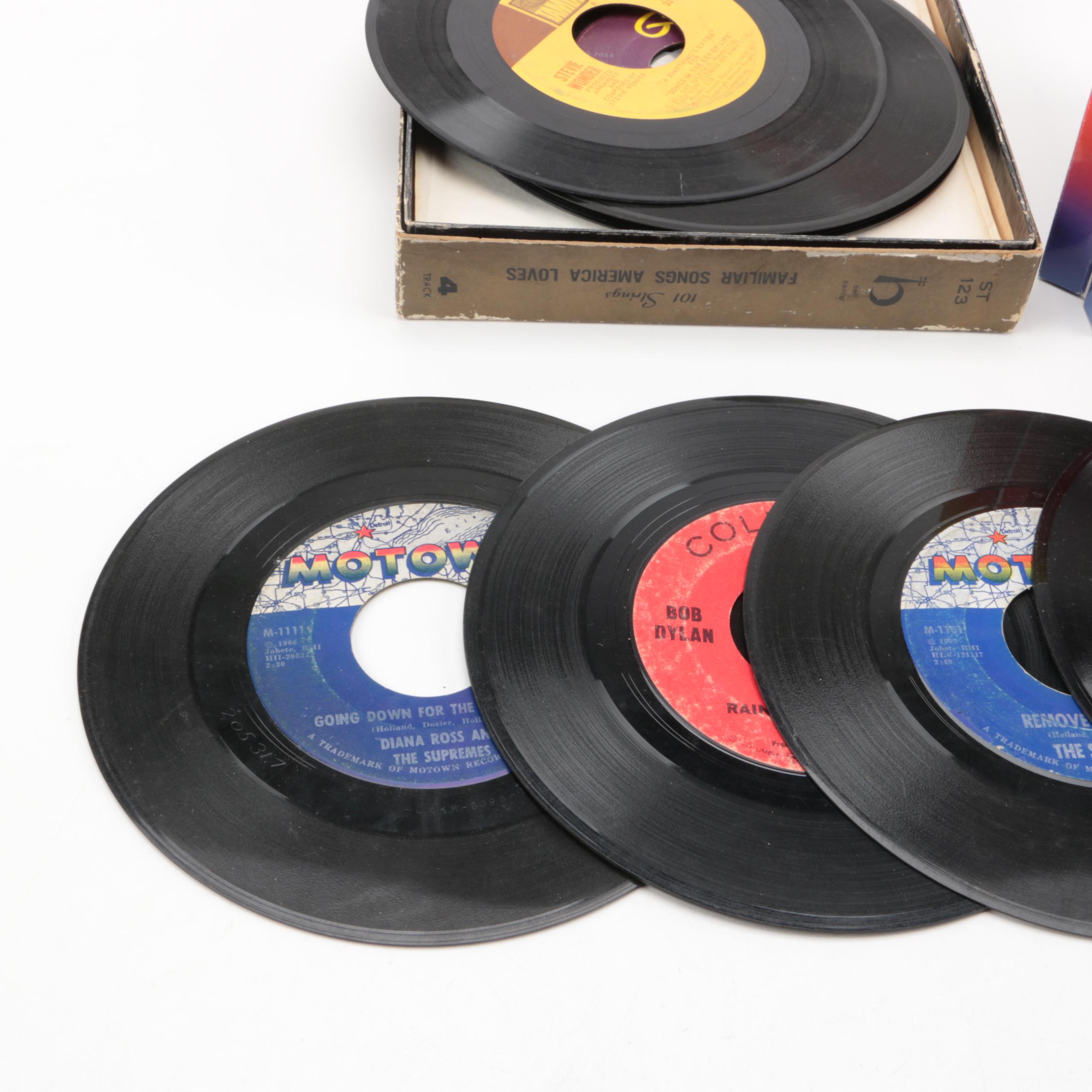 Vintage 45 rpm Records and The Beatles "The Capitol Albums Vol. 1" CD Box Set