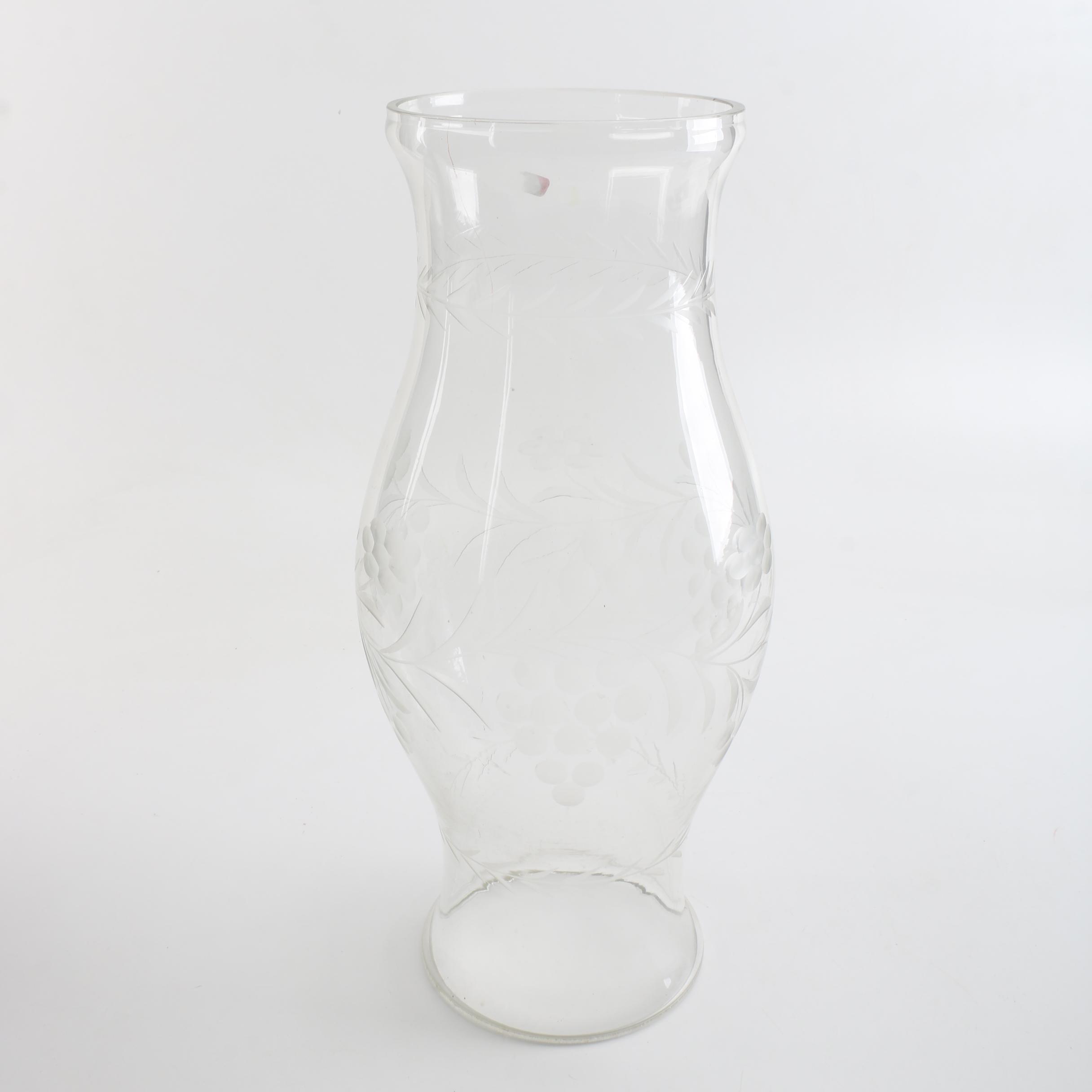 Etched Glass Hurricane Shade