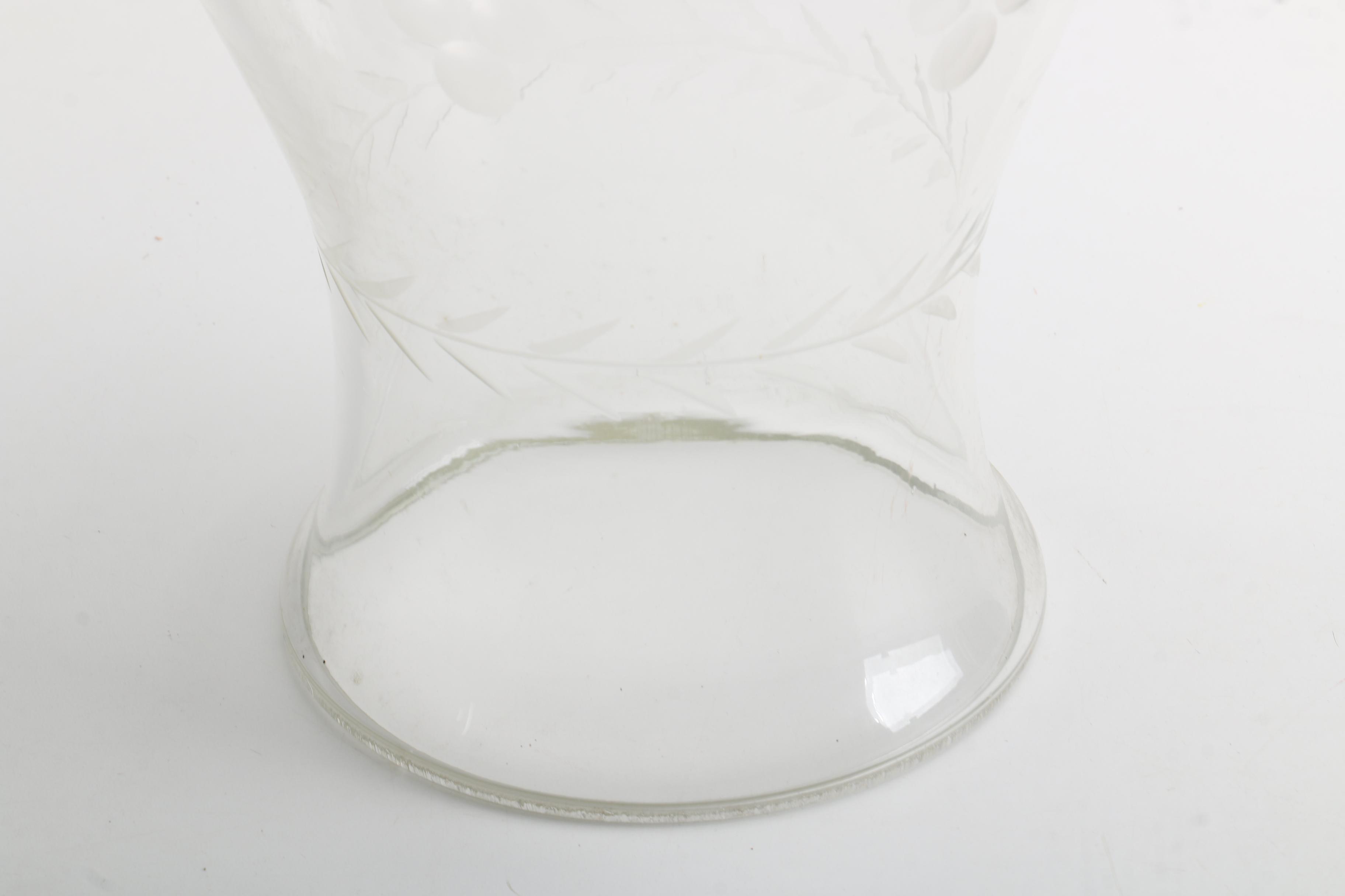 Etched Glass Hurricane Shade