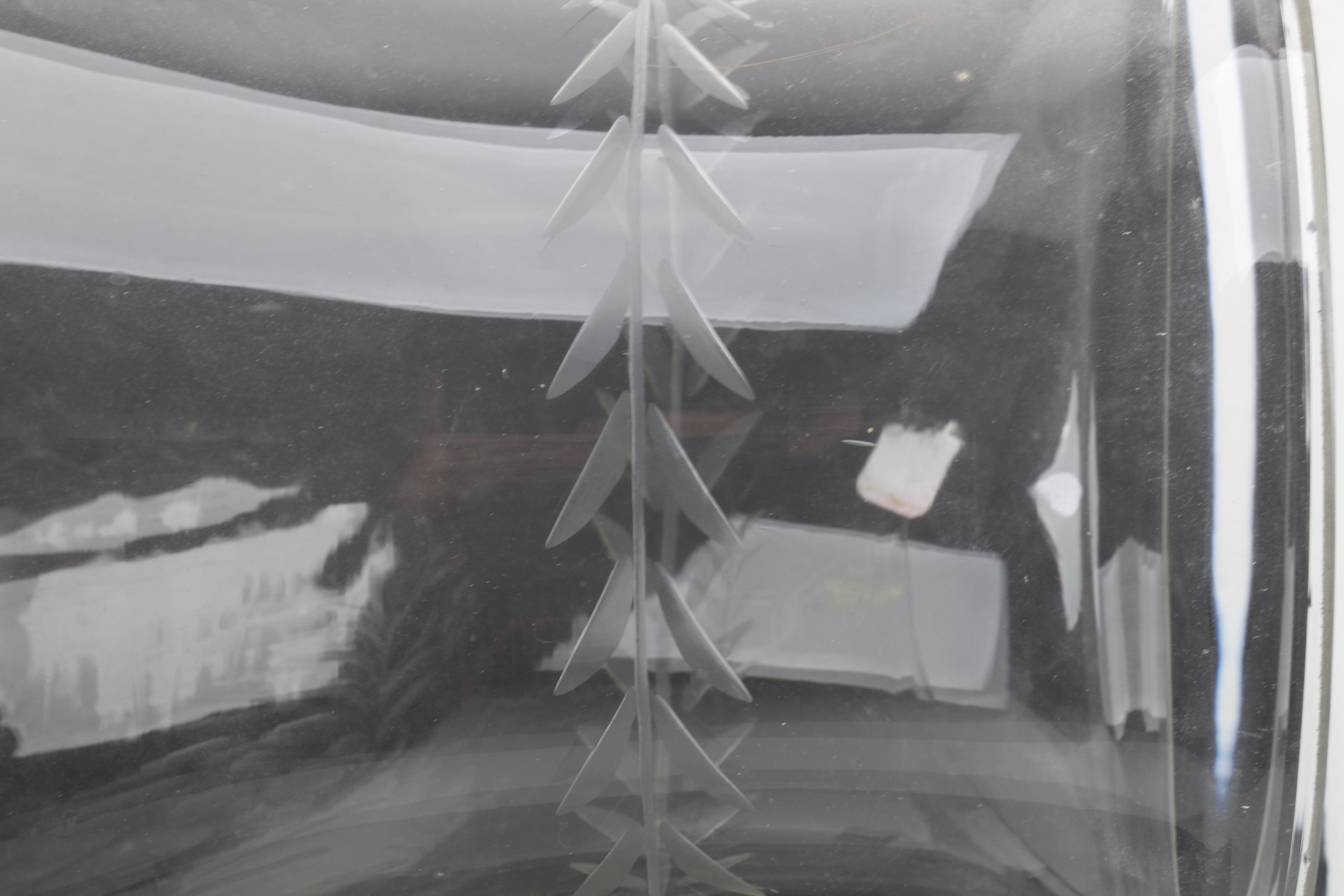 Etched Glass Hurricane Shade