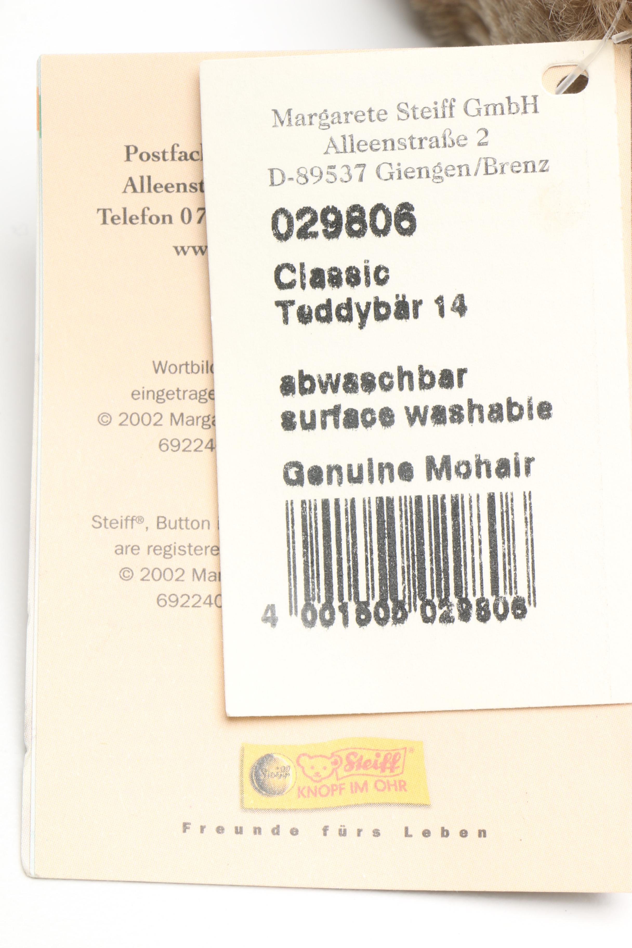 Steiff Classic Plush Teddy Bears Featuring "Dicky"