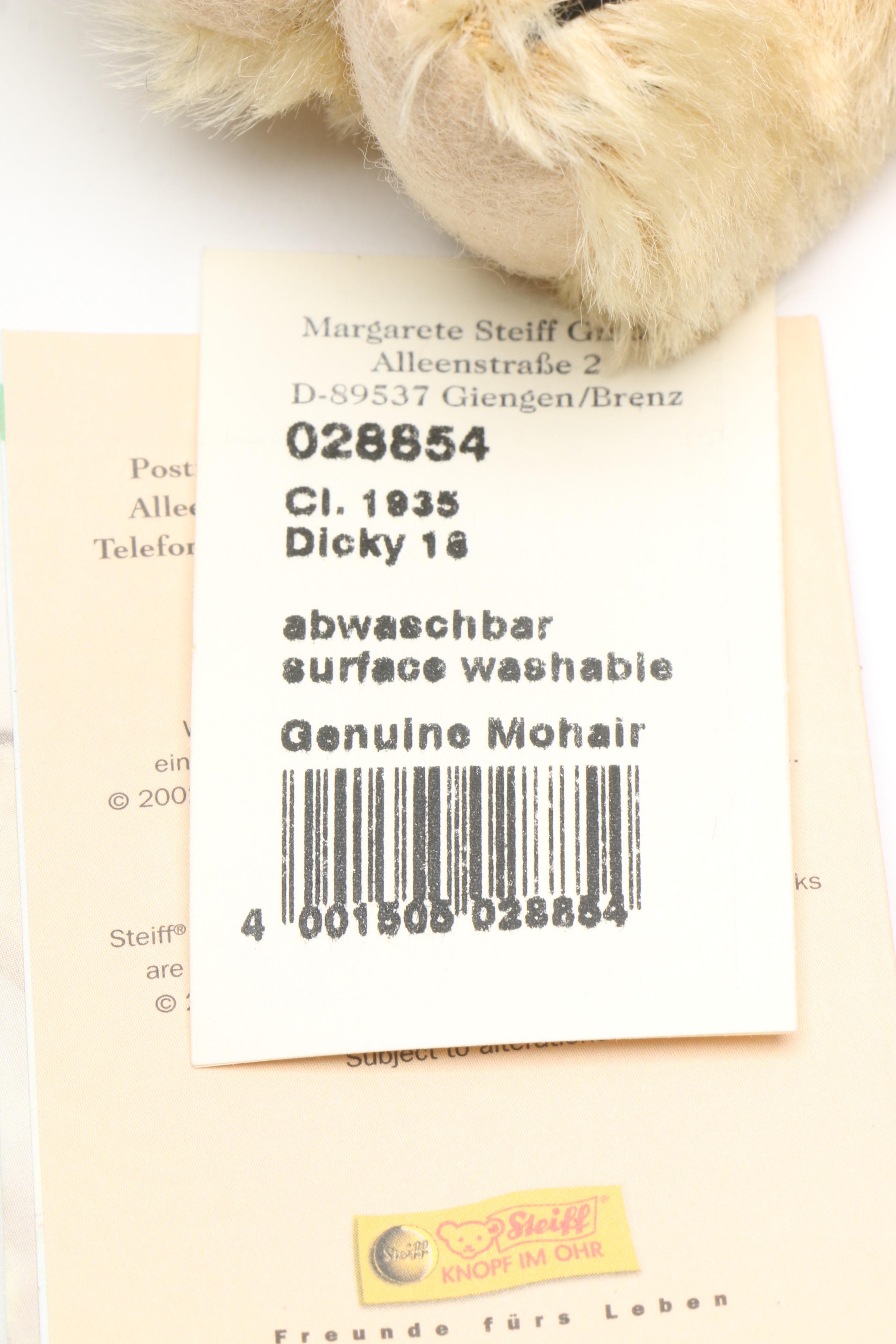 Steiff Classic Plush Teddy Bears Featuring "Dicky"