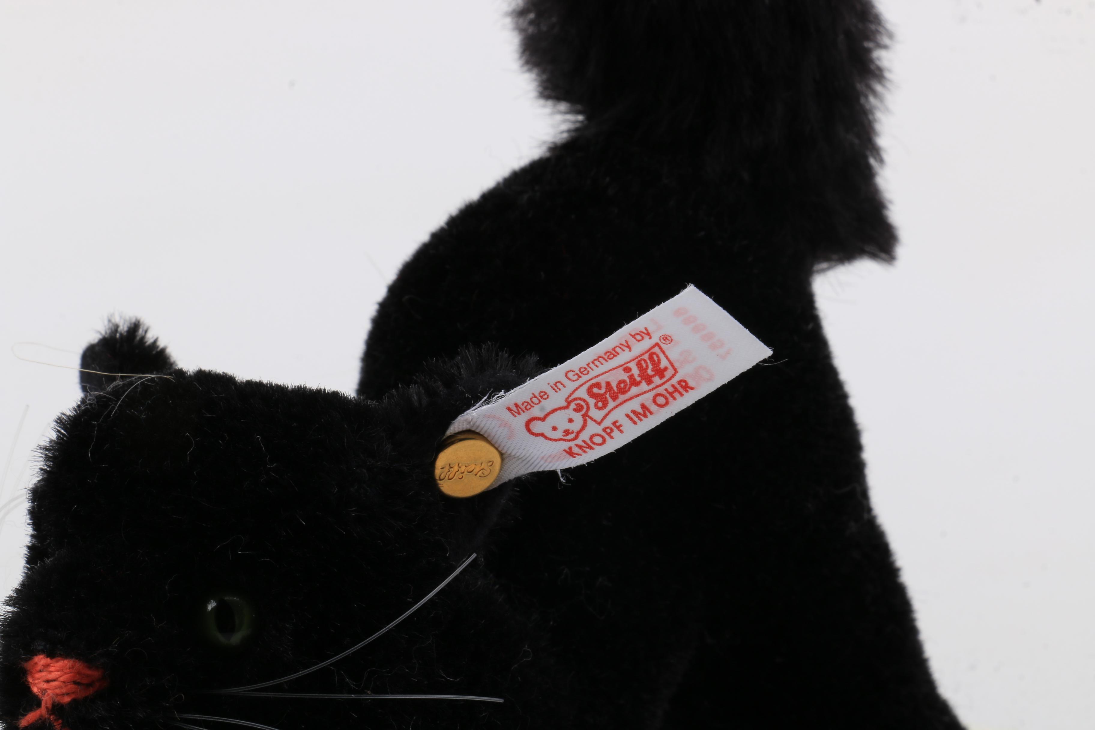 Steiff Limited Edition "Scary Cat", "Lulac", and "Happy" Plush Animals