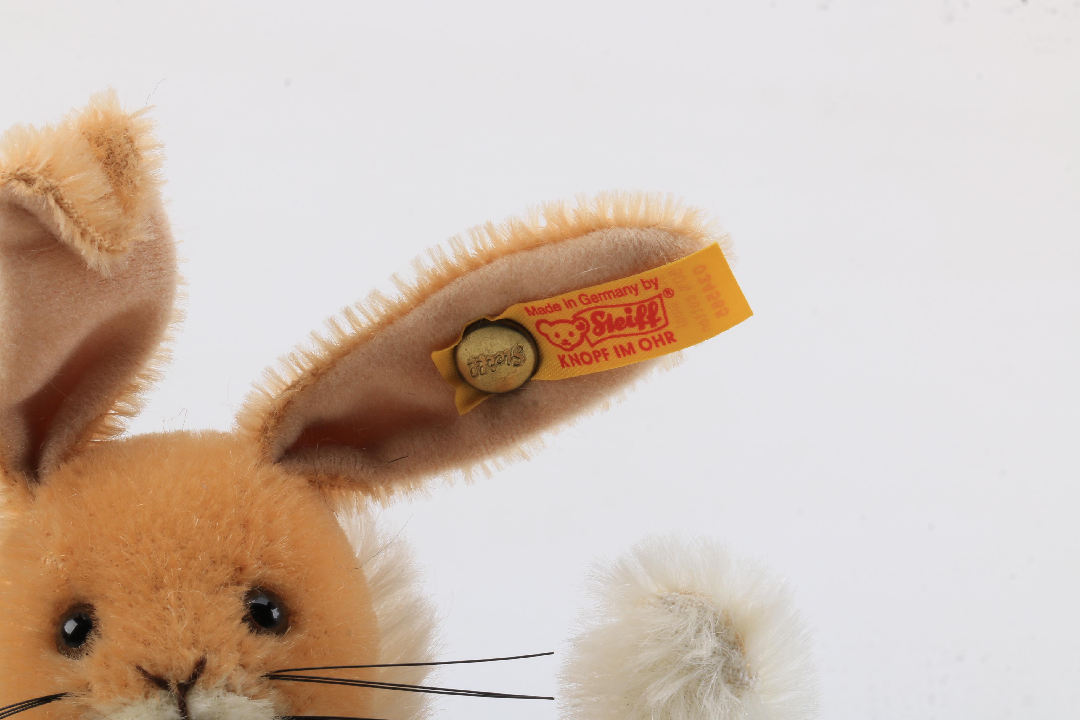 Steiff Limited Edition "Scary Cat", "Lulac", and "Happy" Plush Animals