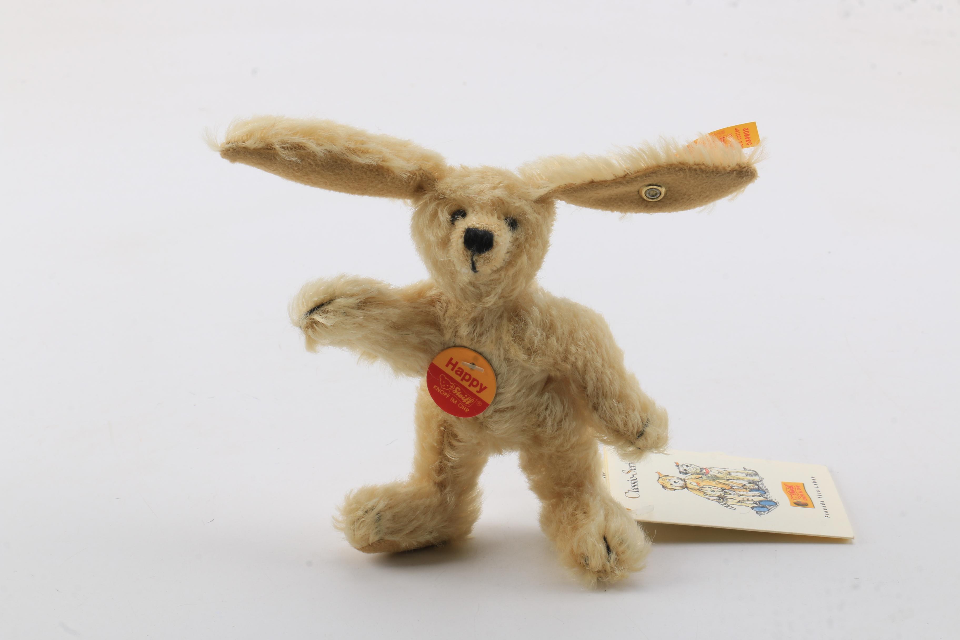 Steiff Limited Edition "Scary Cat", "Lulac", and "Happy" Plush Animals