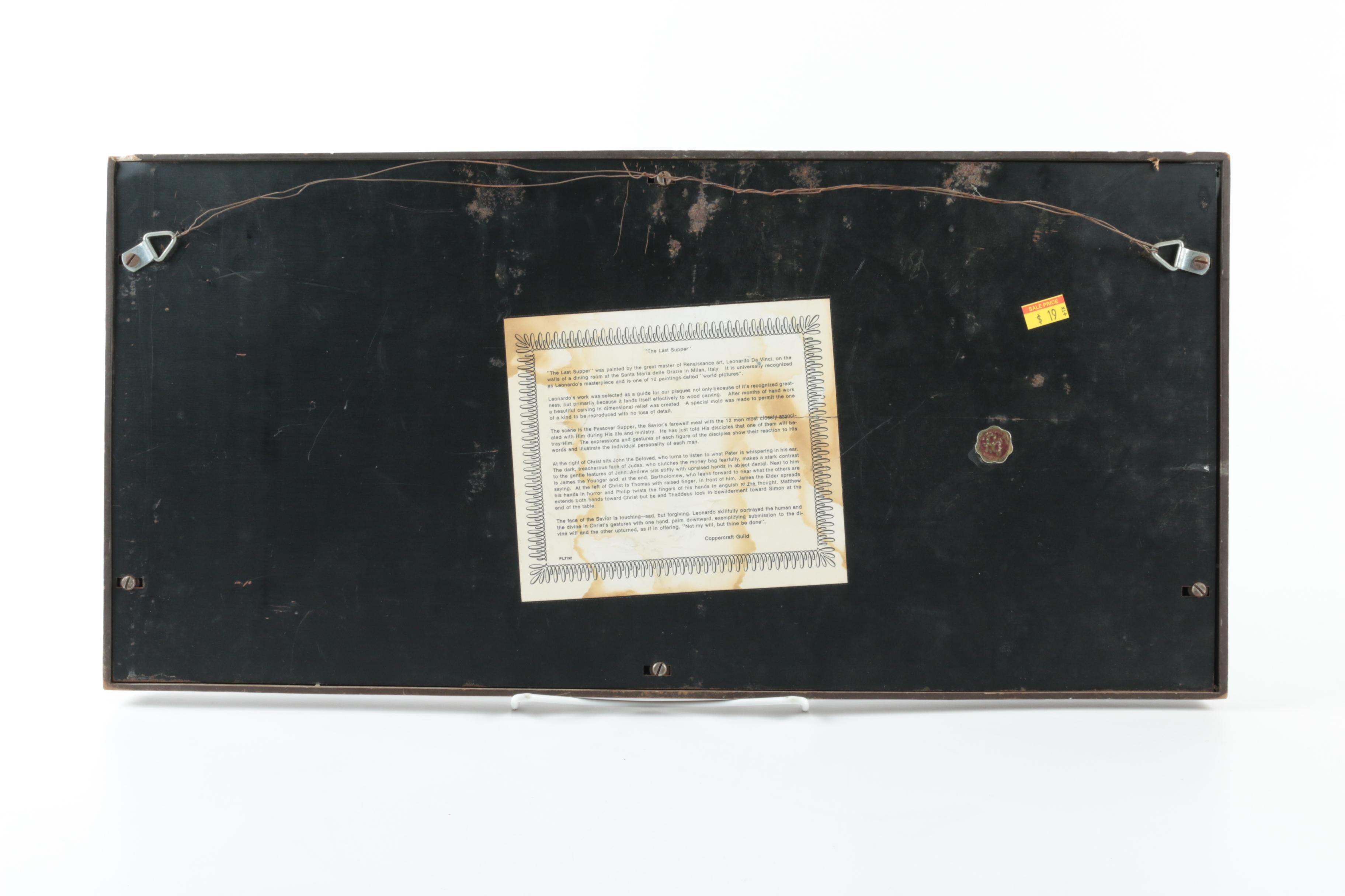 Coppercraft Relief Panel "The Last Supper"