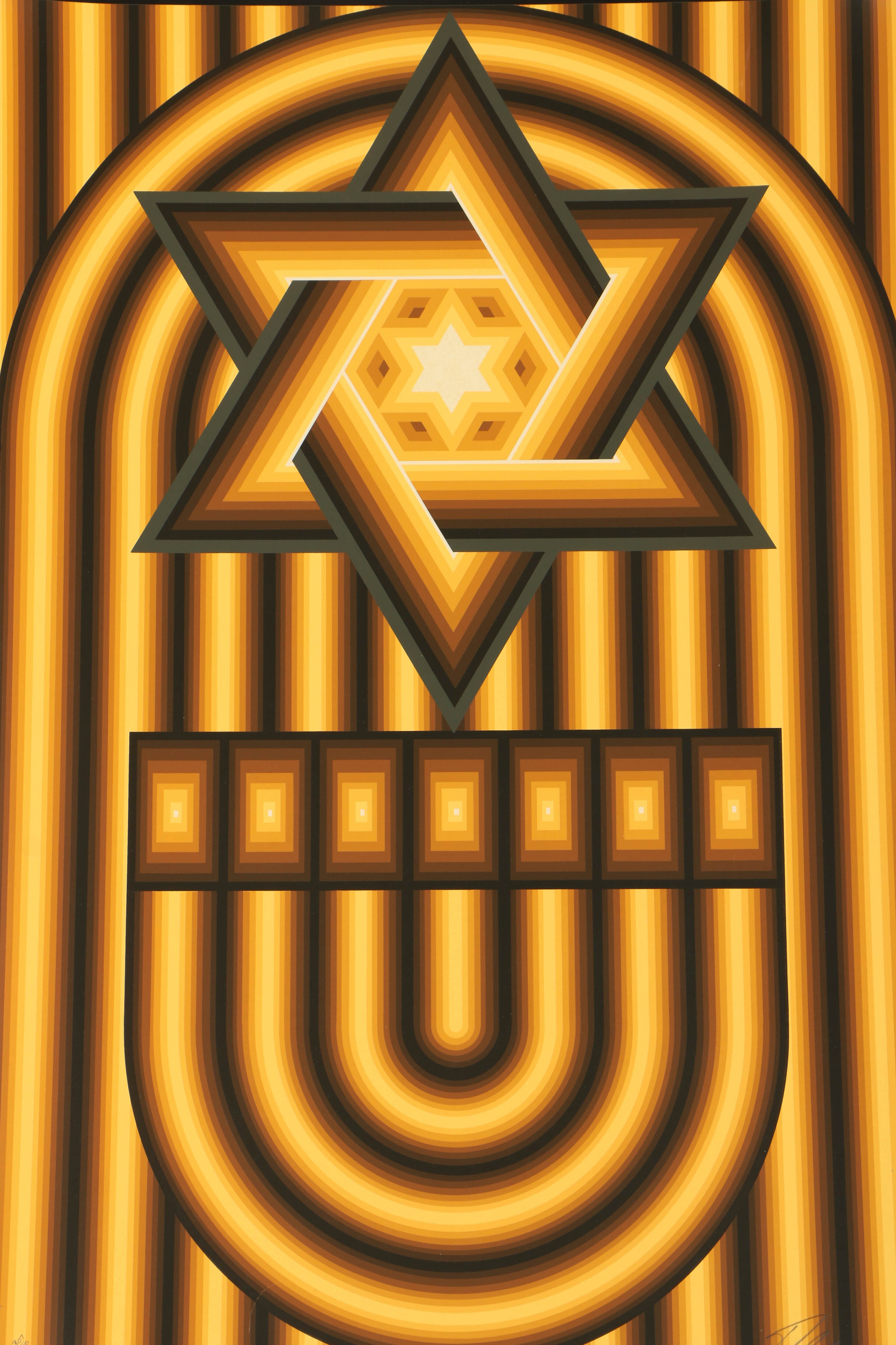 Lev Moross Serigraph "Star of David"