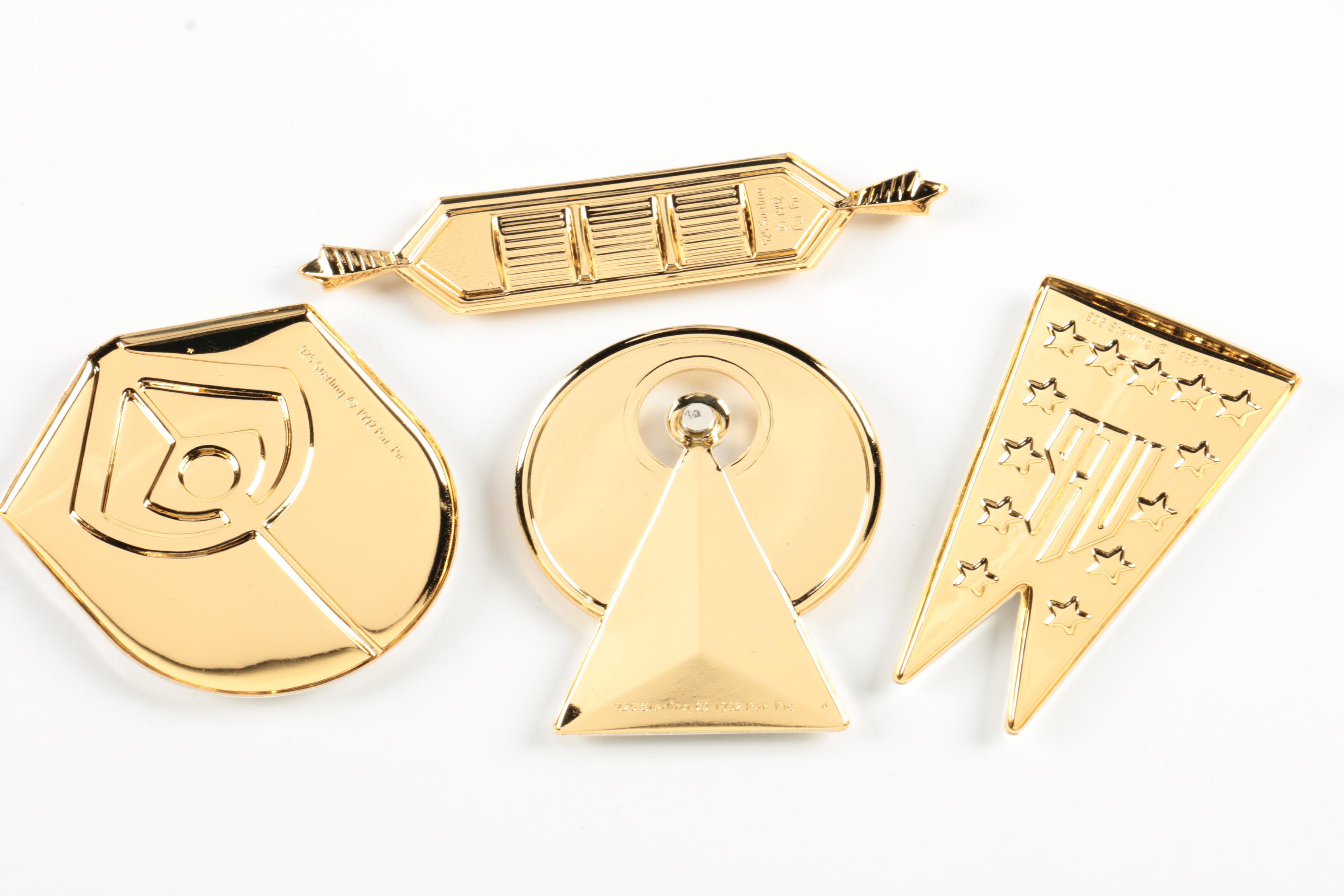 Franklin Mint Official Star Trek Sterling Silver Insignia Collection