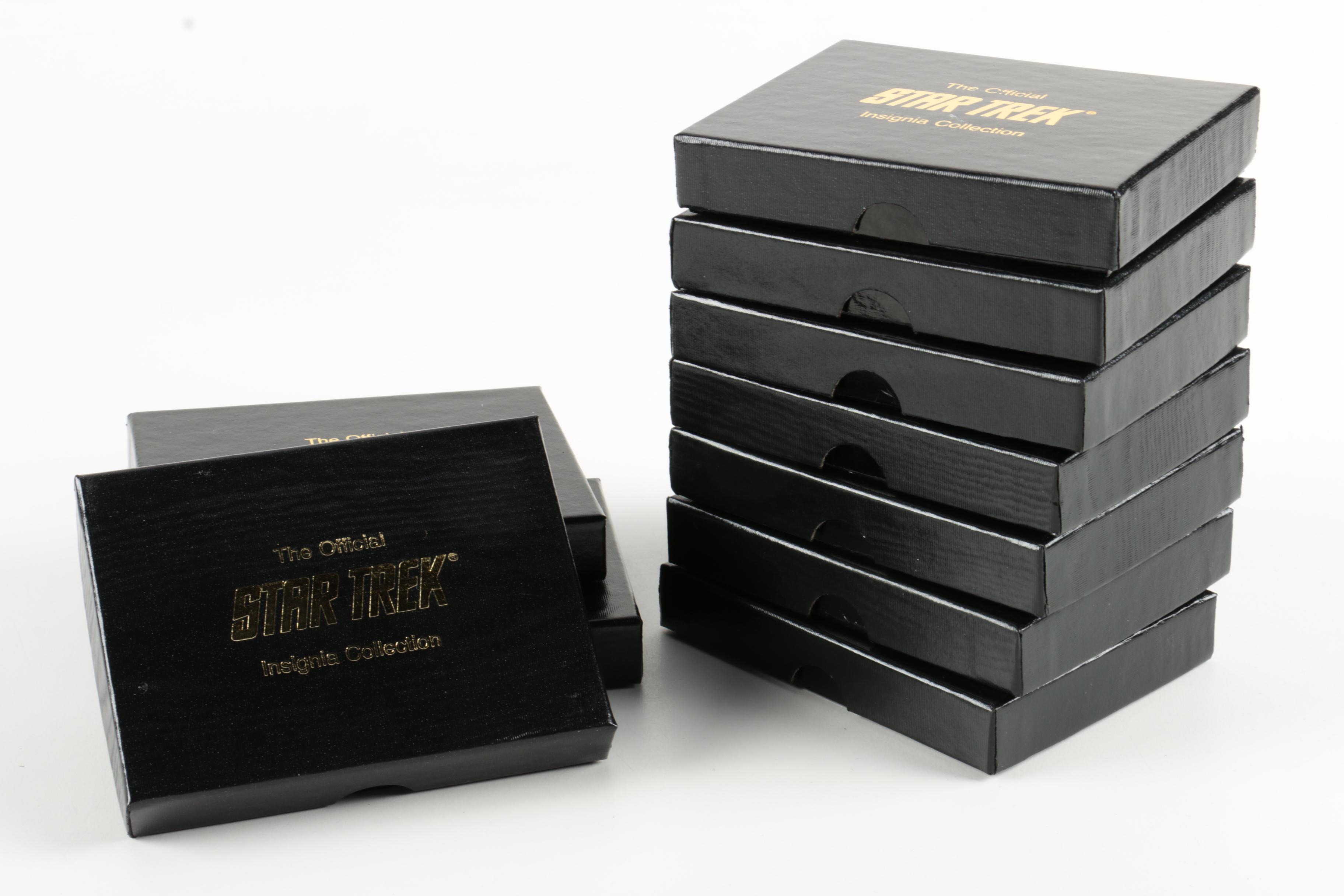 Franklin Mint Official Star Trek Sterling Silver Insignia Collection