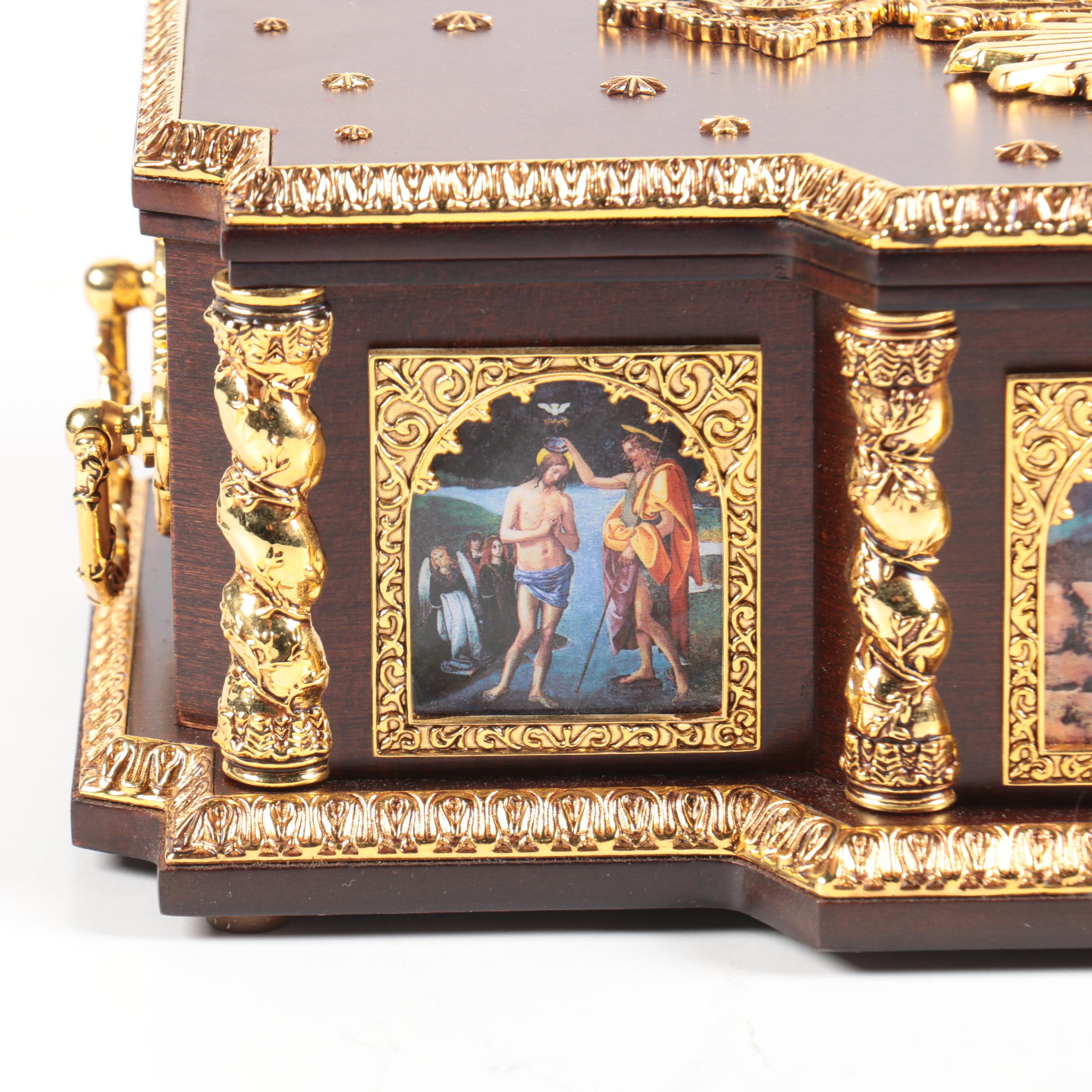 Franklin Mint "Life of Christ" Cylinder Music Box