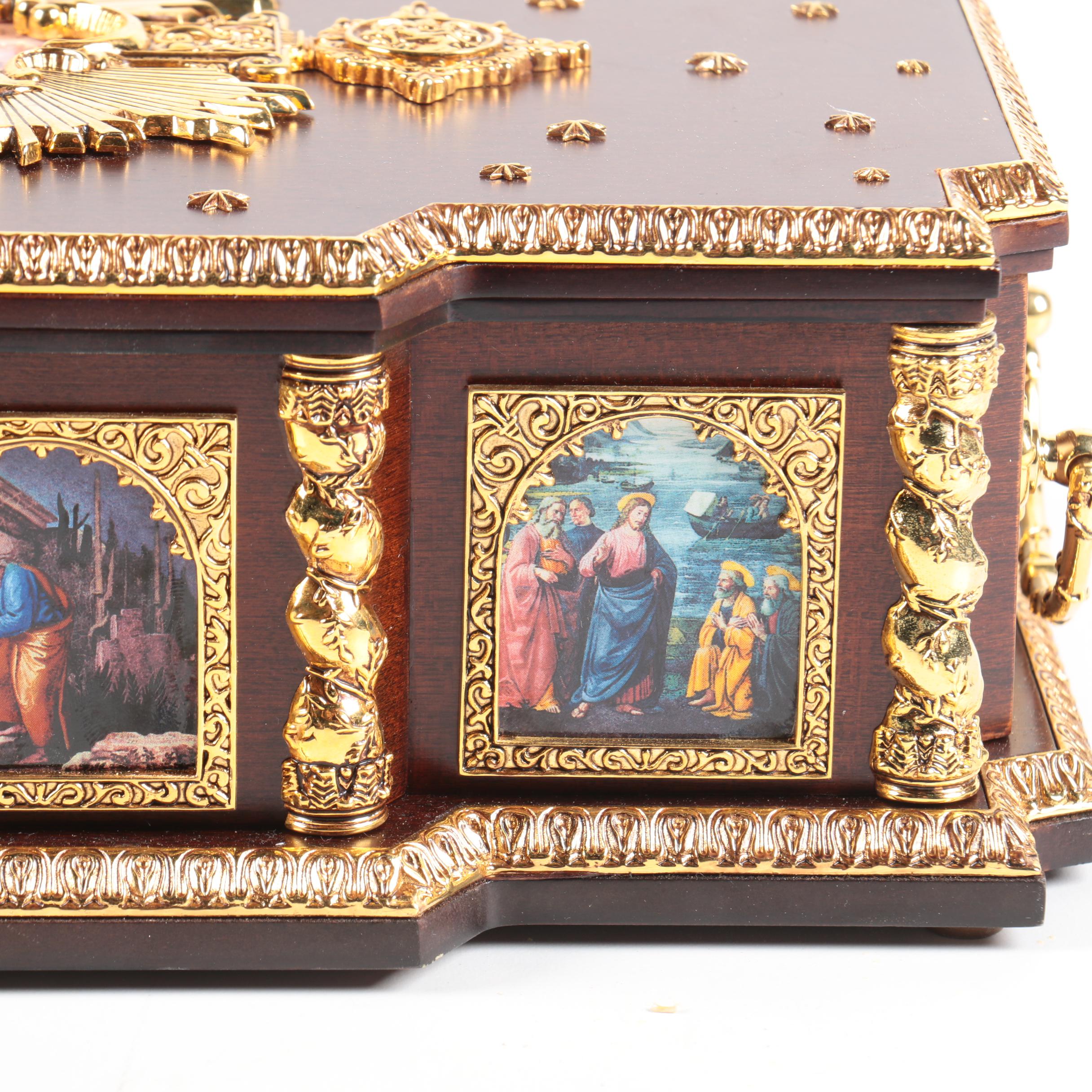Franklin Mint "Life of Christ" Cylinder Music Box