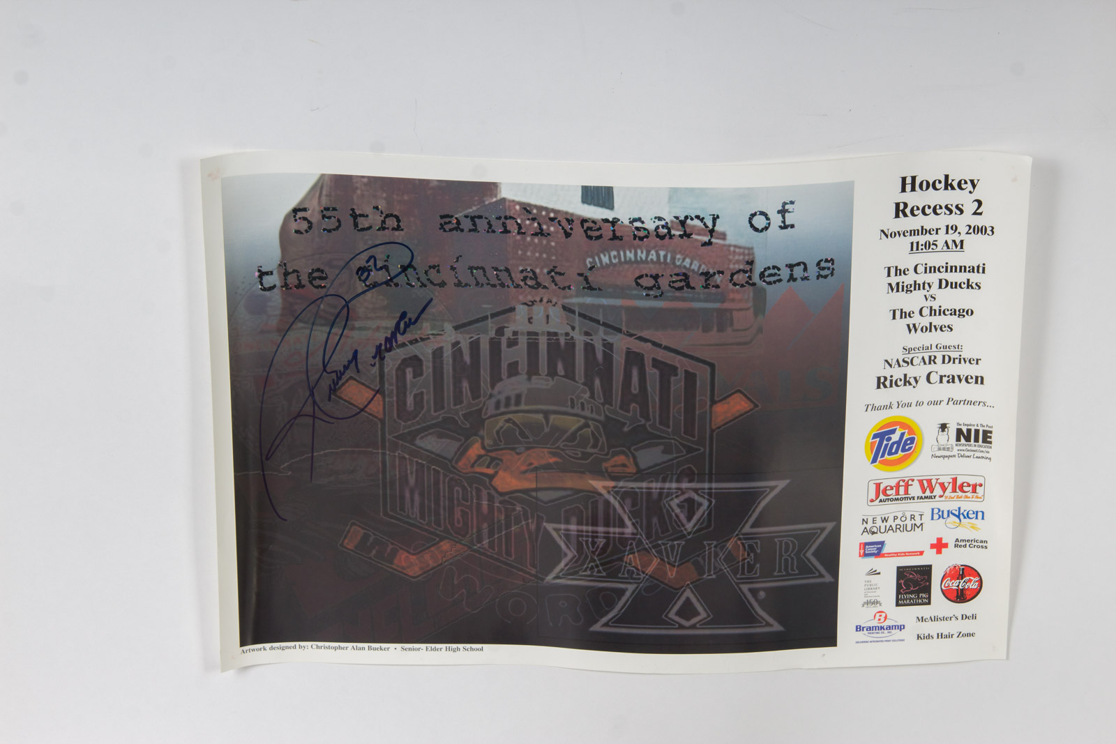 Cincinnati Mighty Ducks Memorabilia and Signed Items