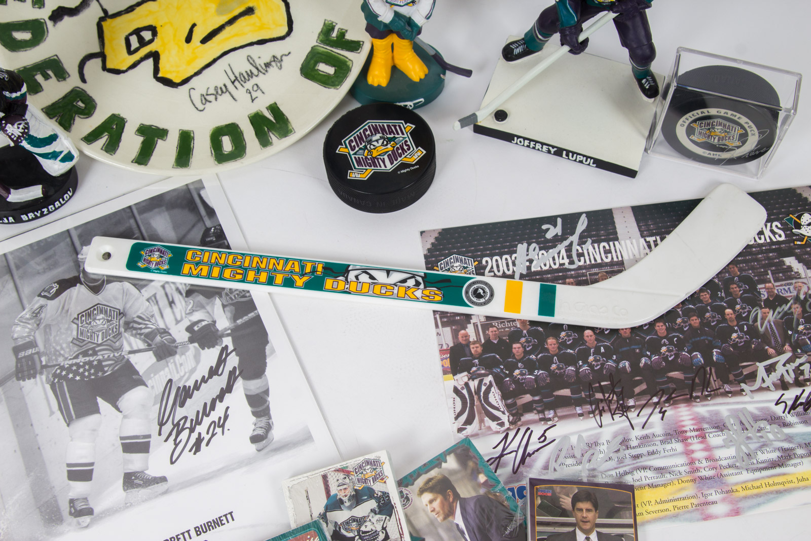 Cincinnati Mighty Ducks Memorabilia and Signed Items