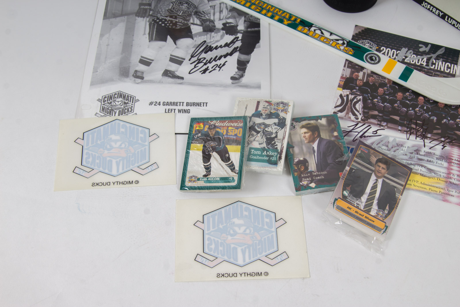 Cincinnati Mighty Ducks Memorabilia and Signed Items