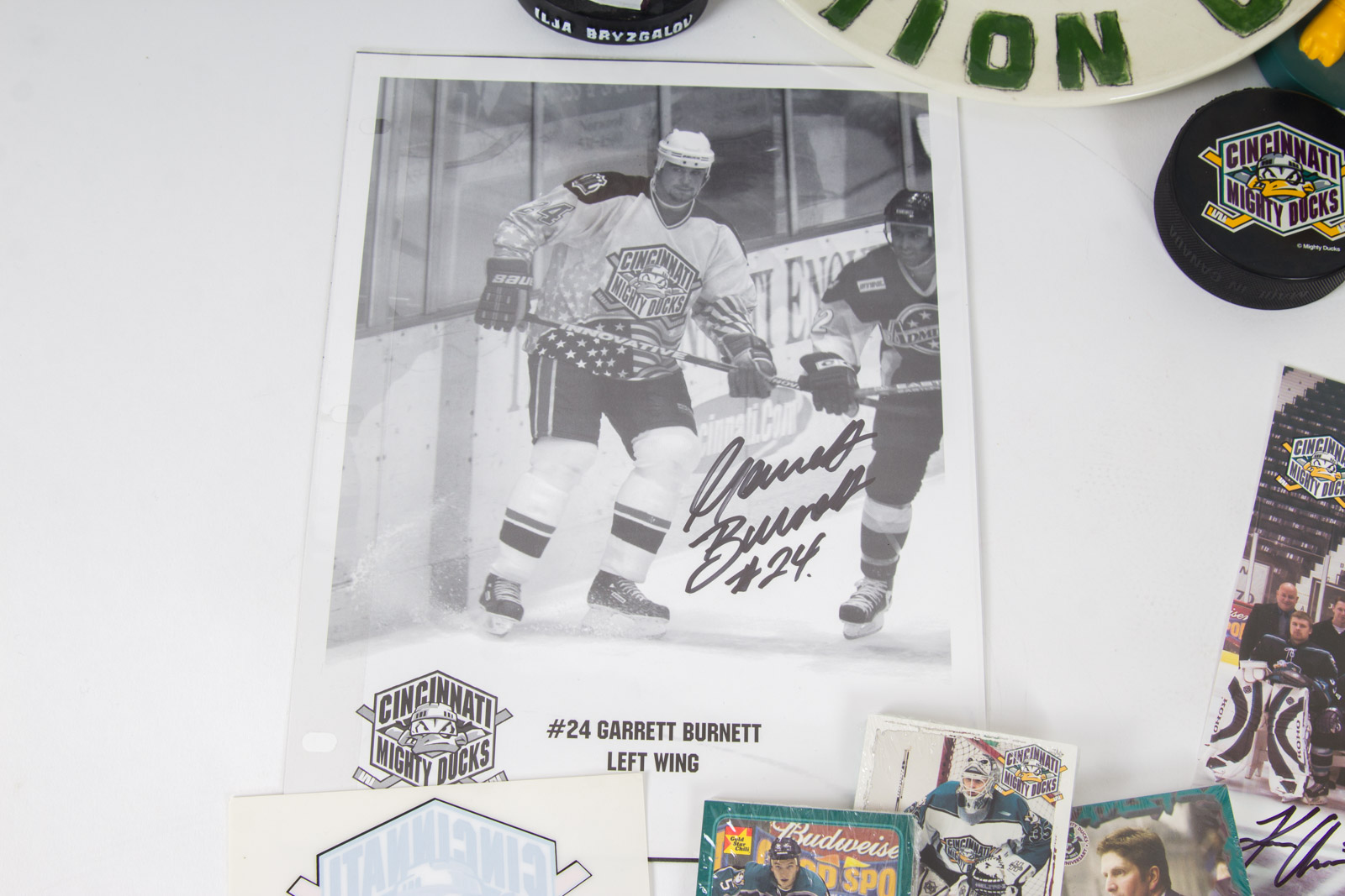 Cincinnati Mighty Ducks Memorabilia and Signed Items