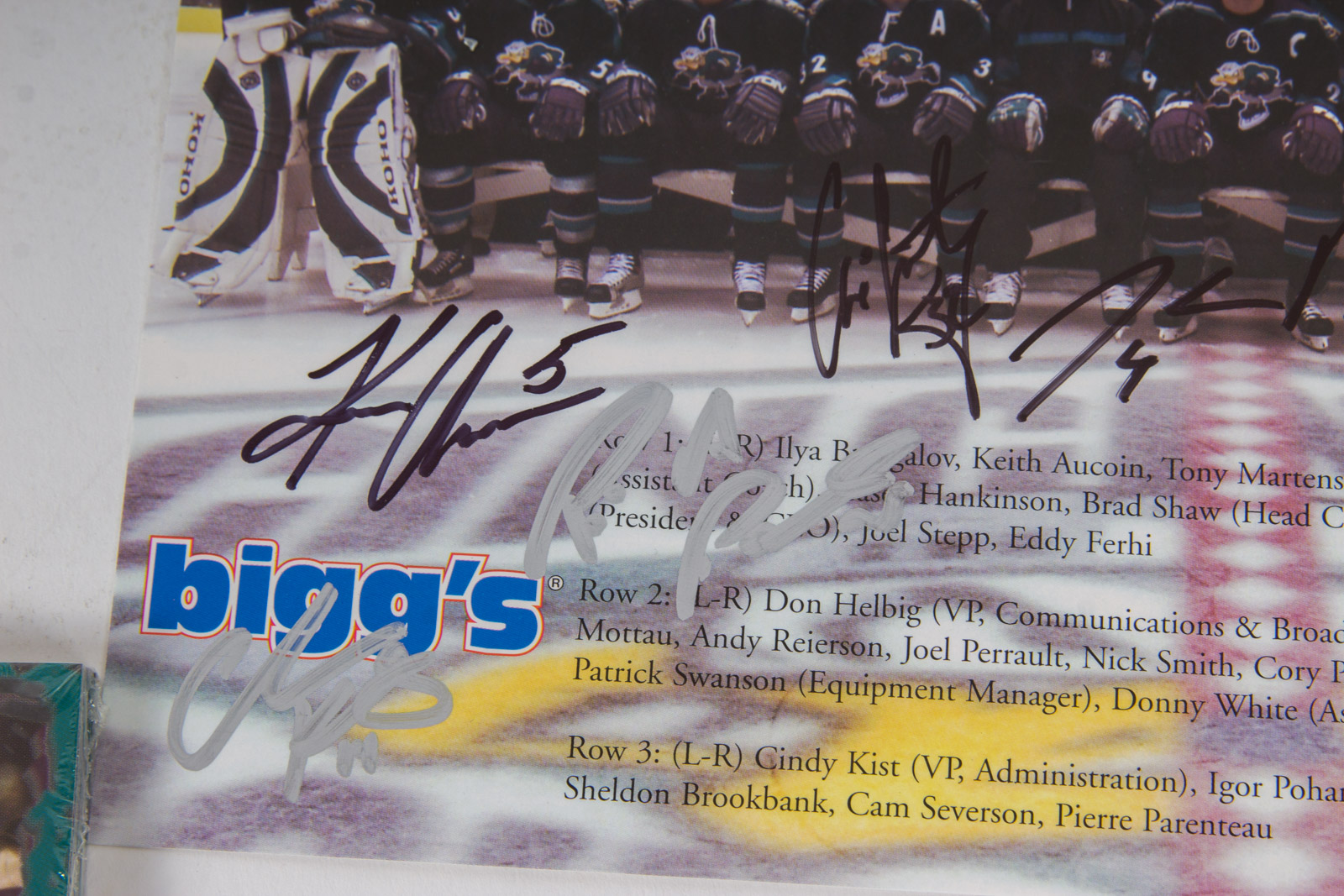 Cincinnati Mighty Ducks Memorabilia and Signed Items