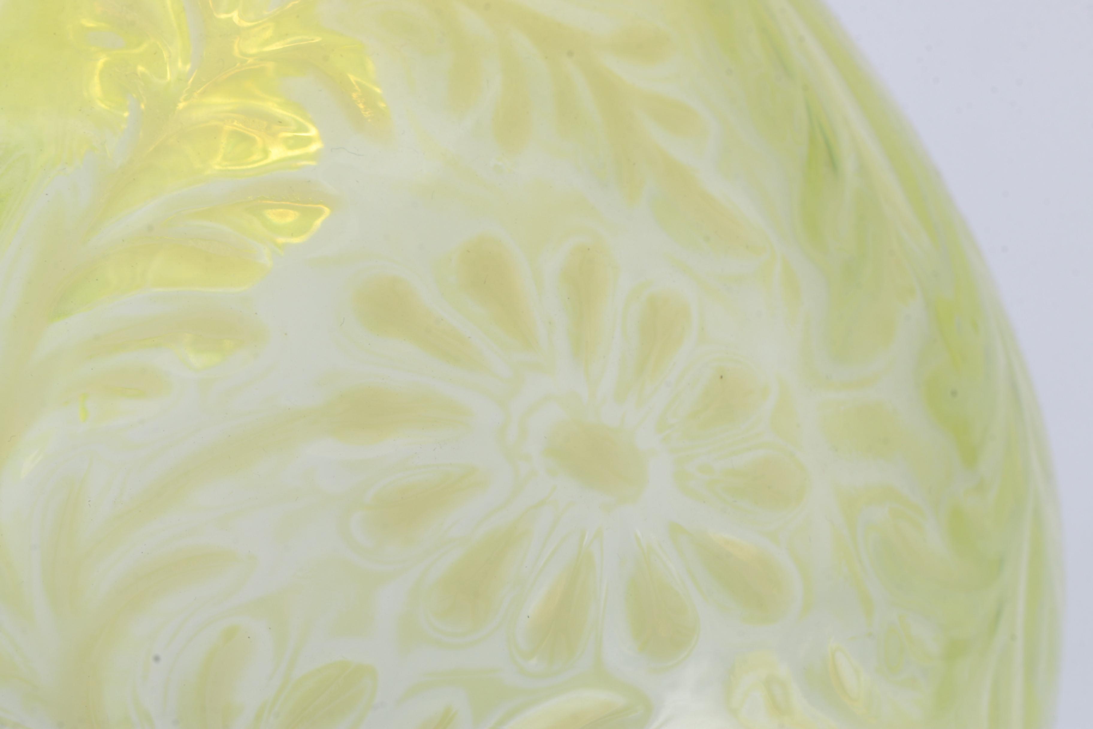 Fenton "Daisy and Fern" Topaz Opalescent Rose Bowl and Pitcher