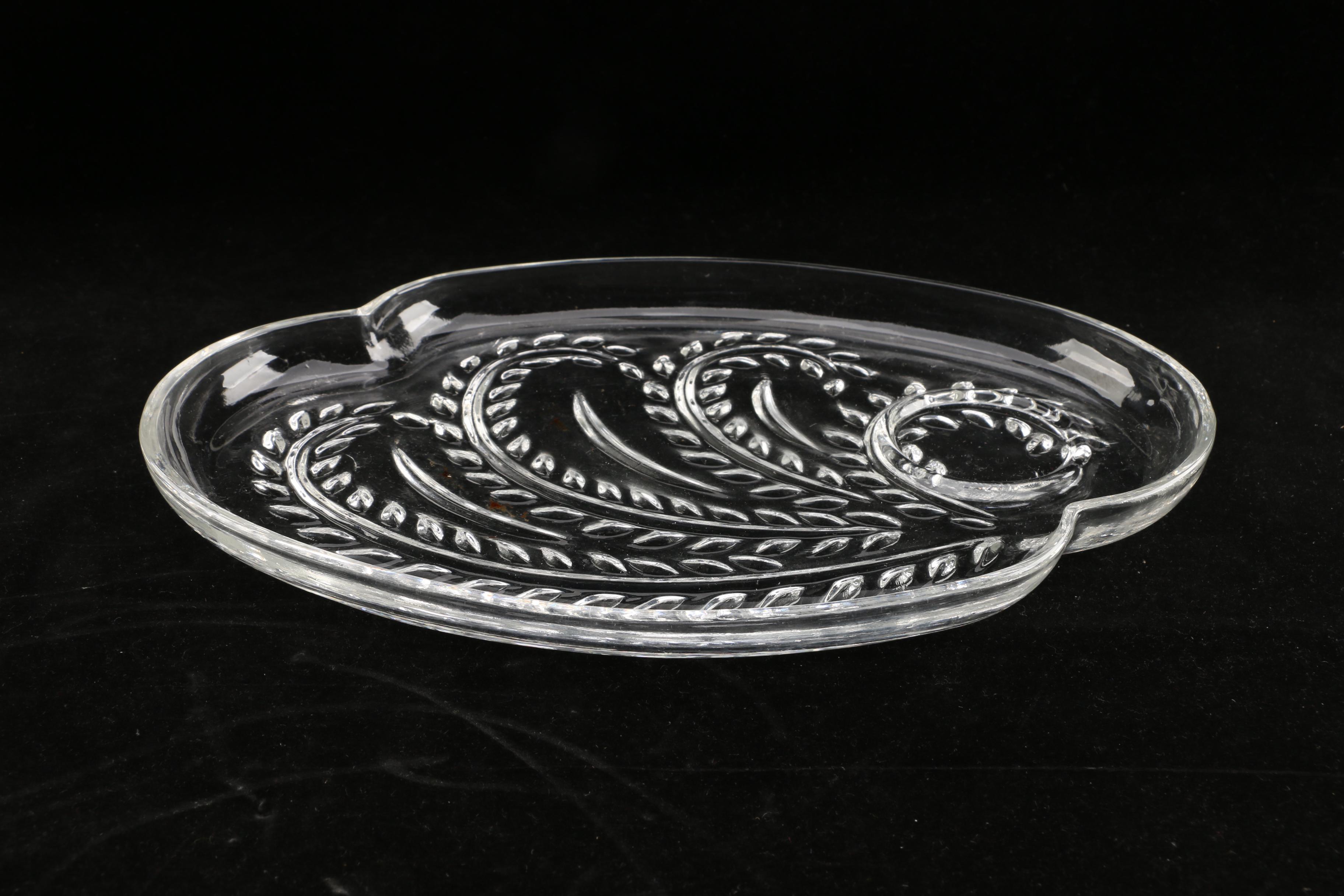 Collection of Pressed Glass Cocktail Plates